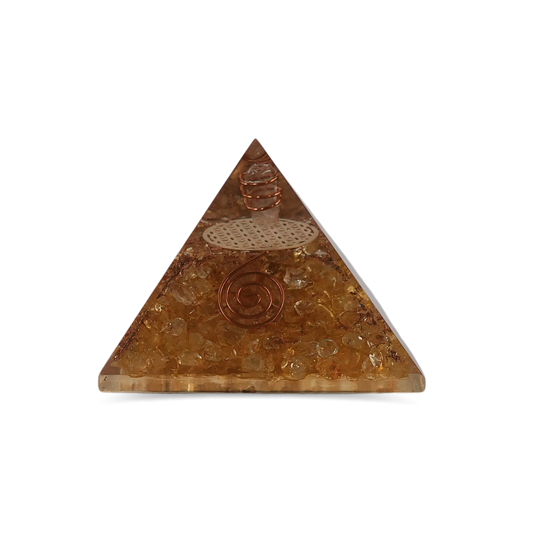 Citrine Orgonite Pyramid/Orgone Pyramid