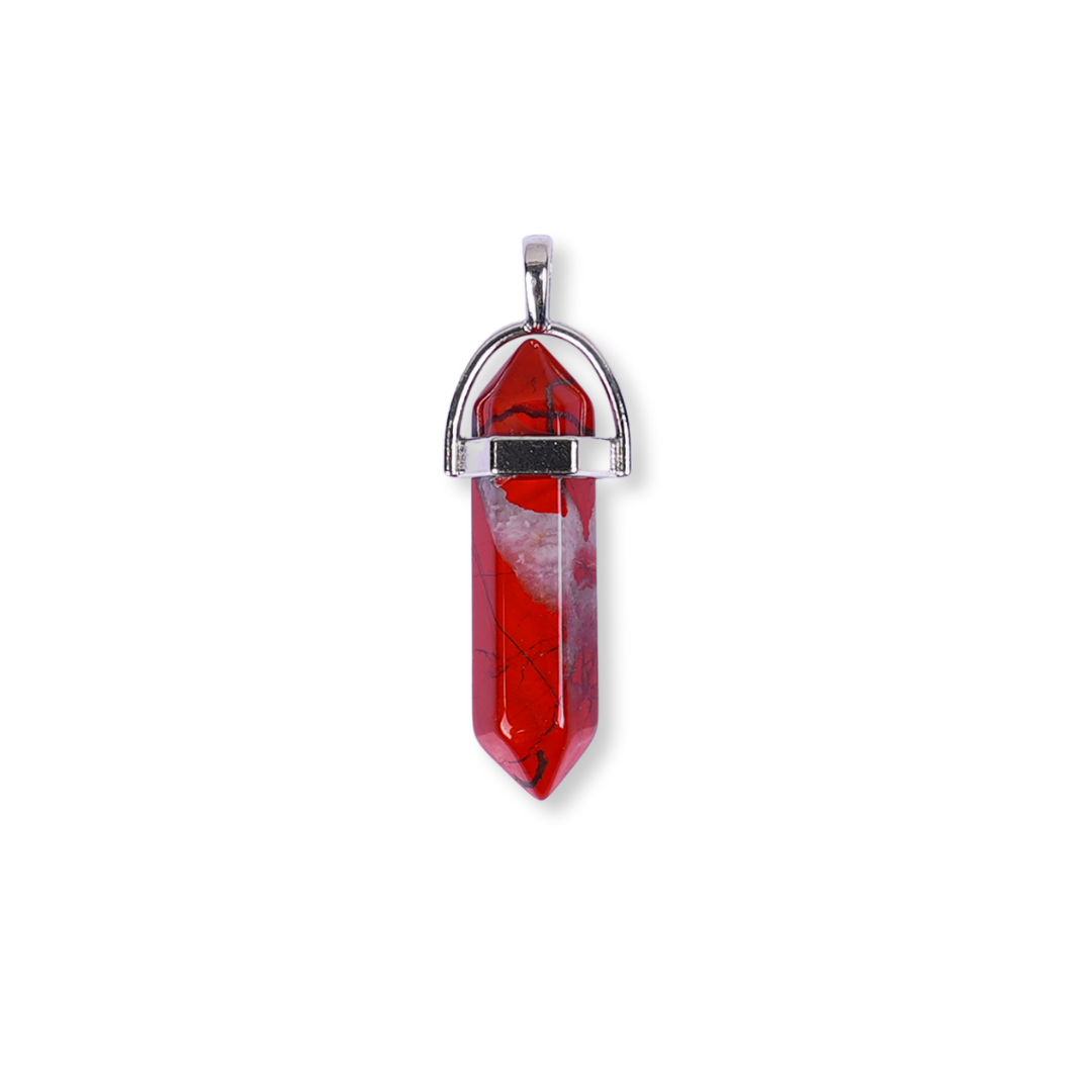 Red Jasper Double Terminated Pencil Pendant