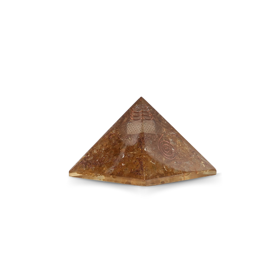 Citrine Orgonite Pyramid/Orgone Pyramid