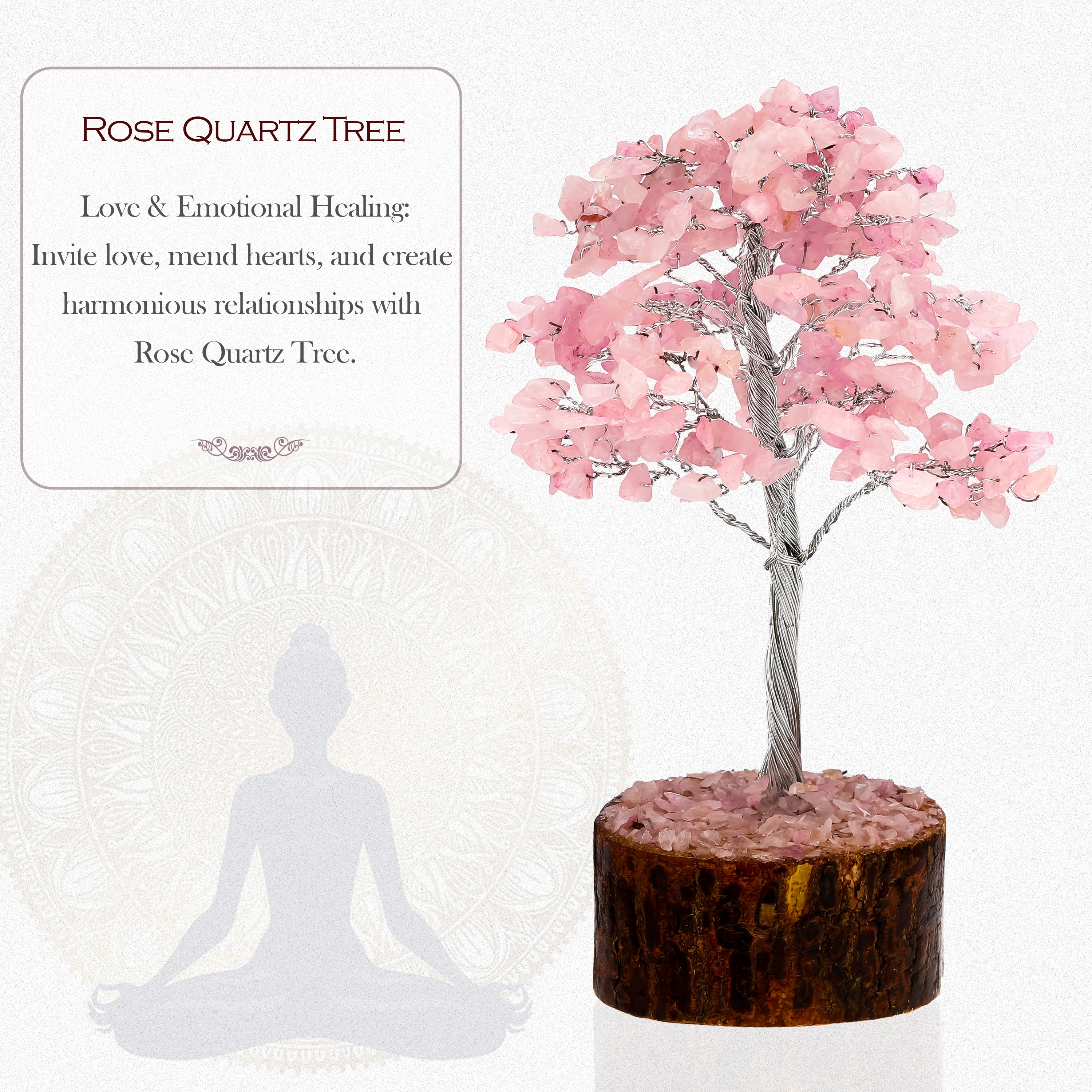 Large Rose-quartz Crystal Tree
