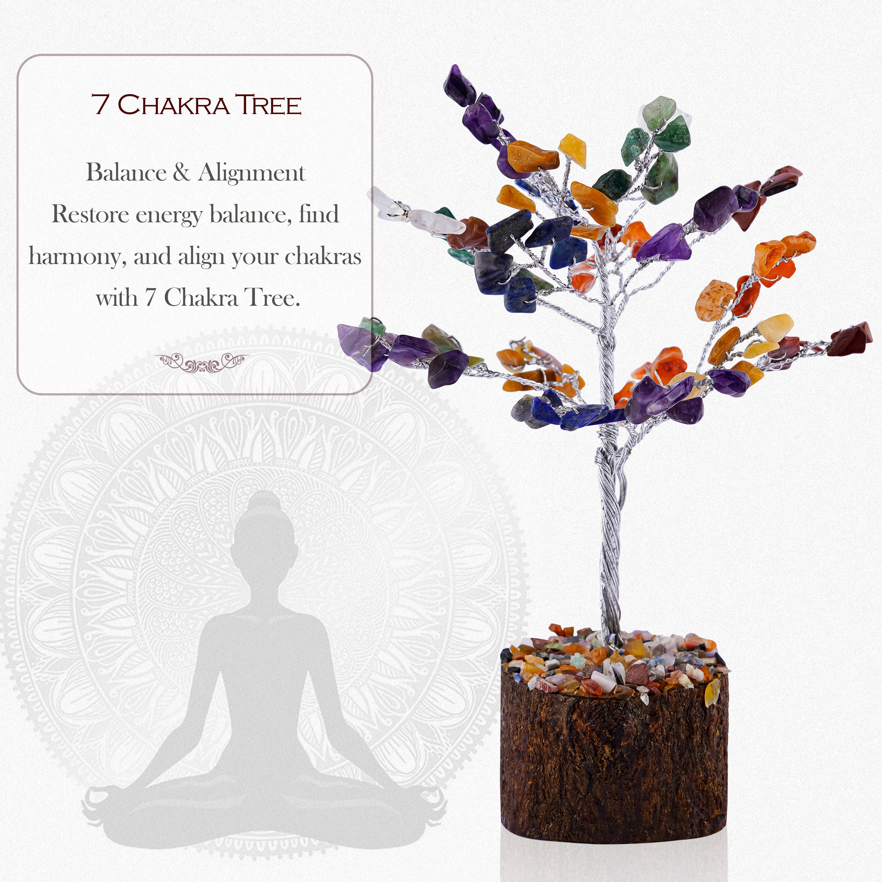 Small Seven Chakra Crystal Tree