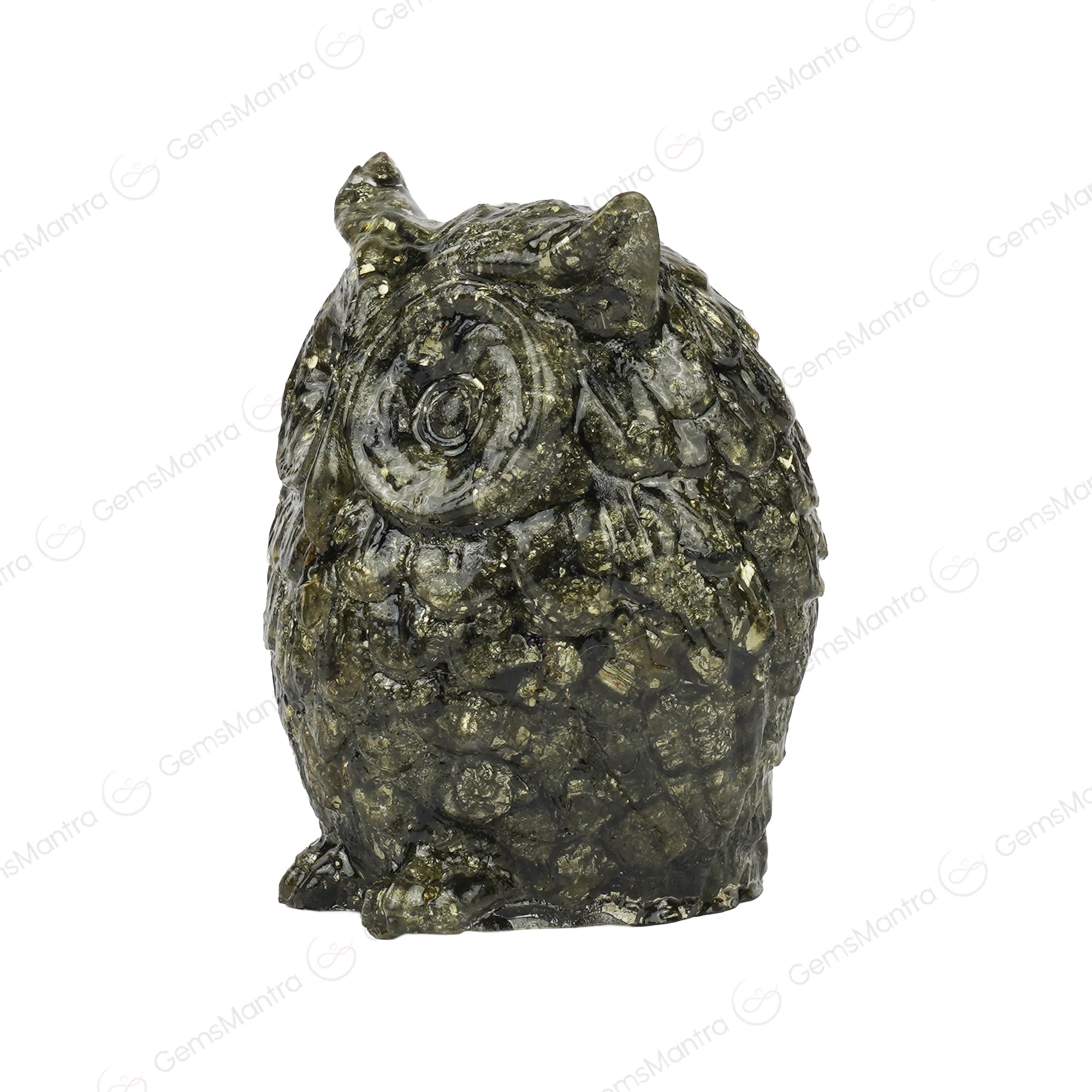 Pyrite Owl For Wealth, Wisdom & Protection