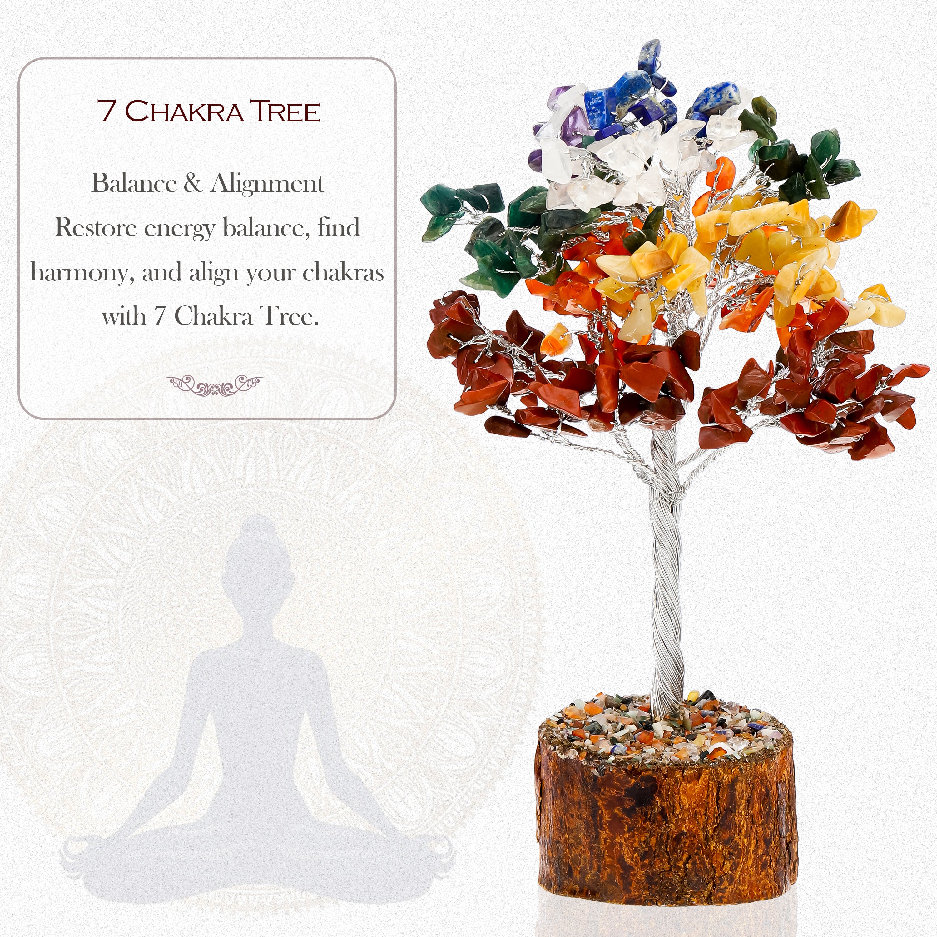 Large Seven Chakra Crystal Tree