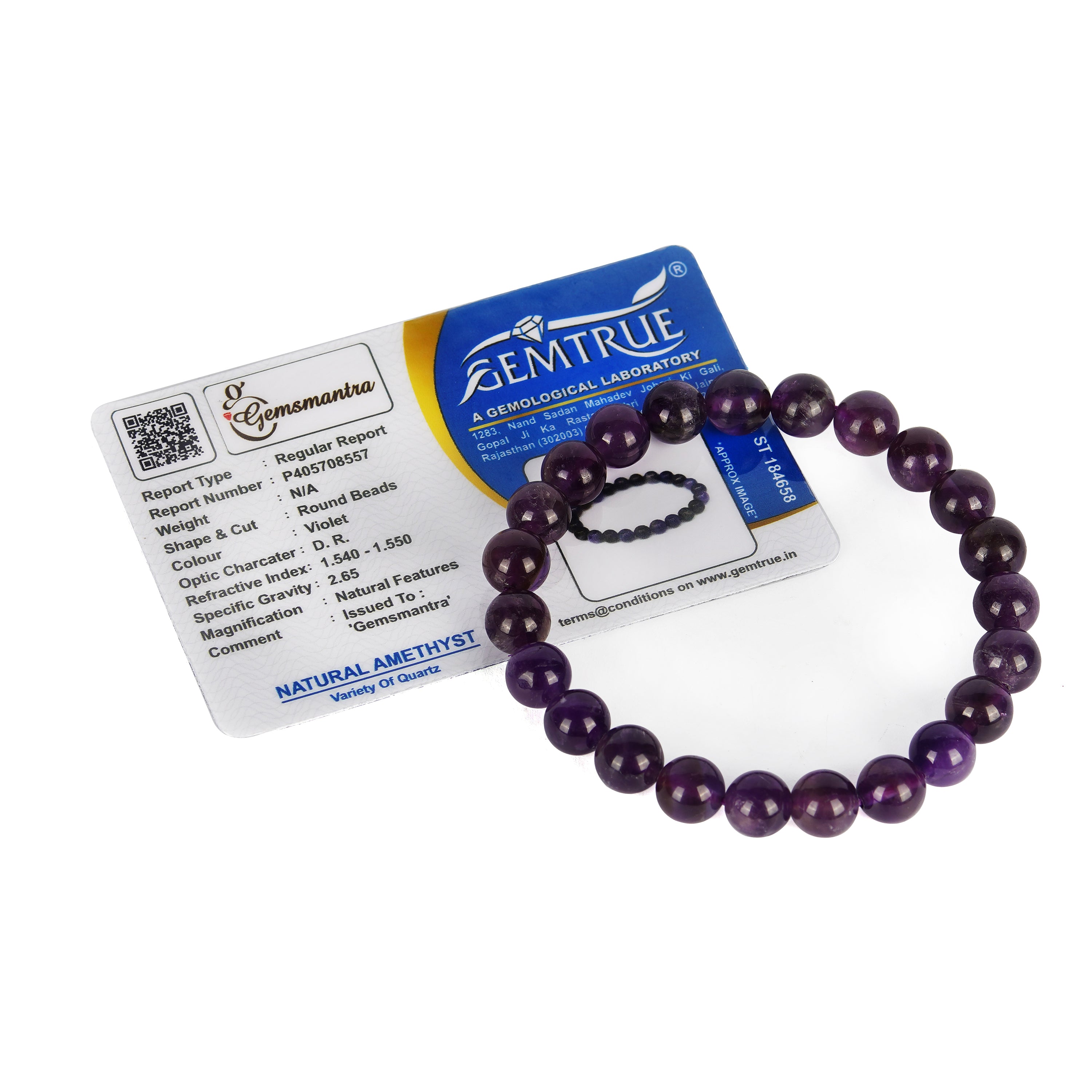 Amethyst, Rose Quartz, & Clear Quartz Beaded Bracelet | 6MM - Spiral Circle