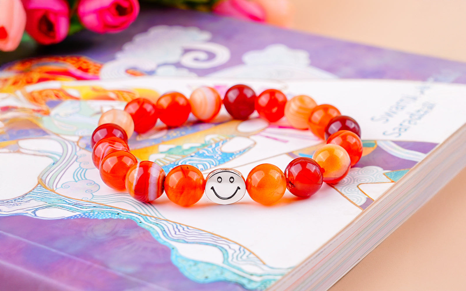 Smile Bracelet - Red Carnelian