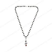 Shiv Nandi Protection Mala (Karungali) With Sterling Silver