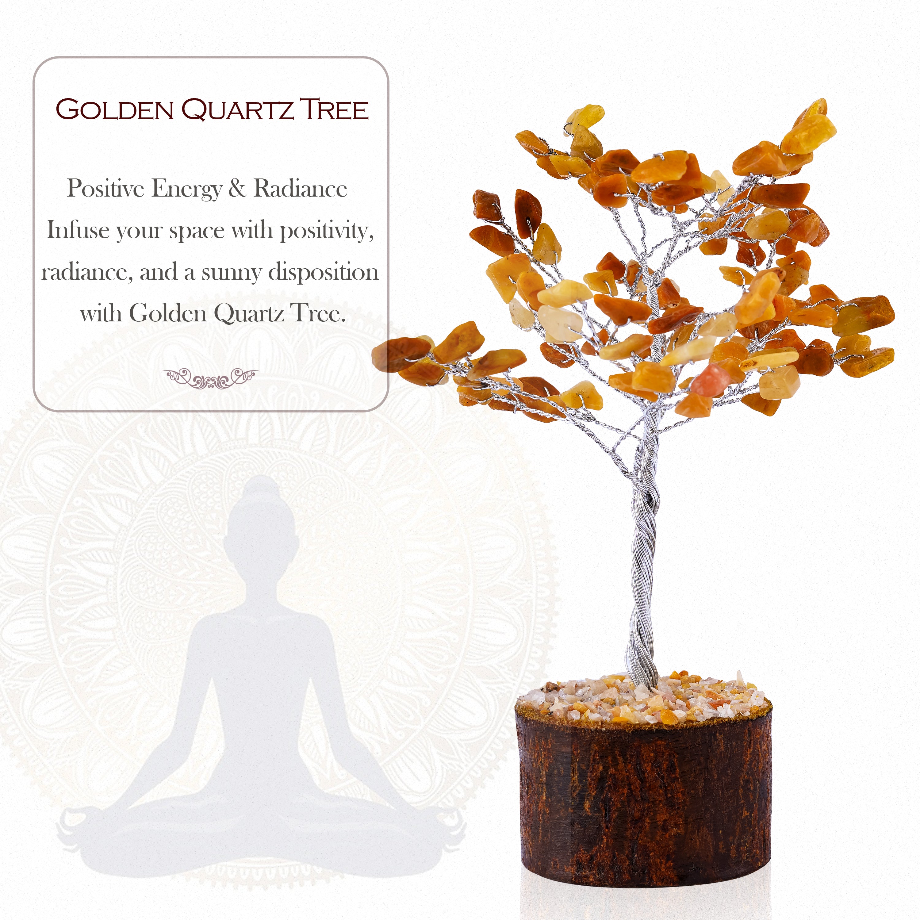 Small Golden Quartz Crystal Tree