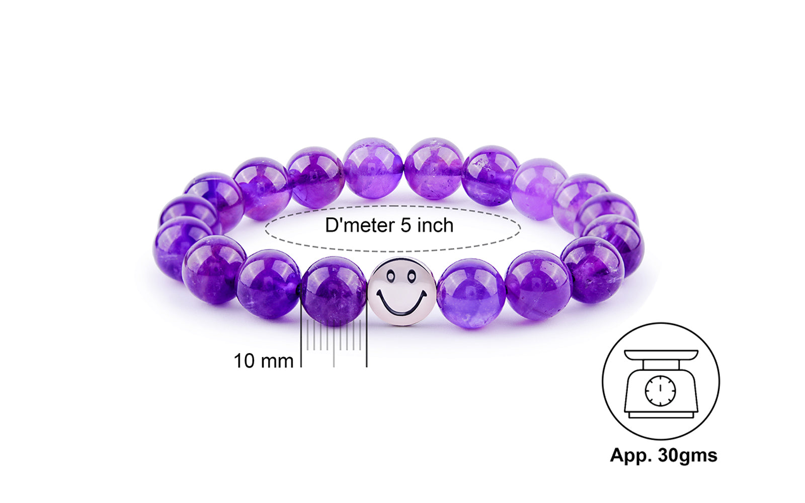 Smile Bracelet - Energized Amethyst