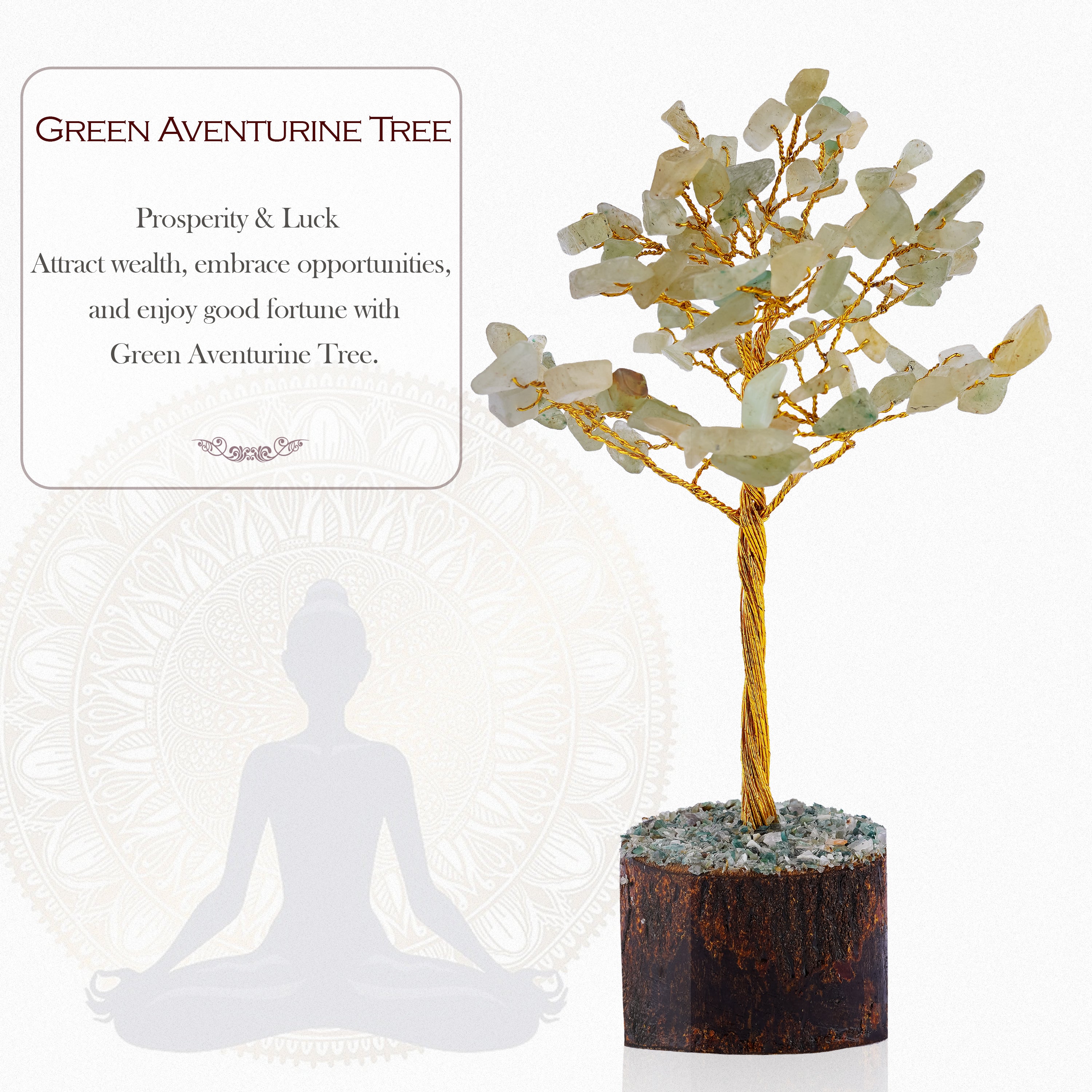 Small Green aventurine Crystal Tree