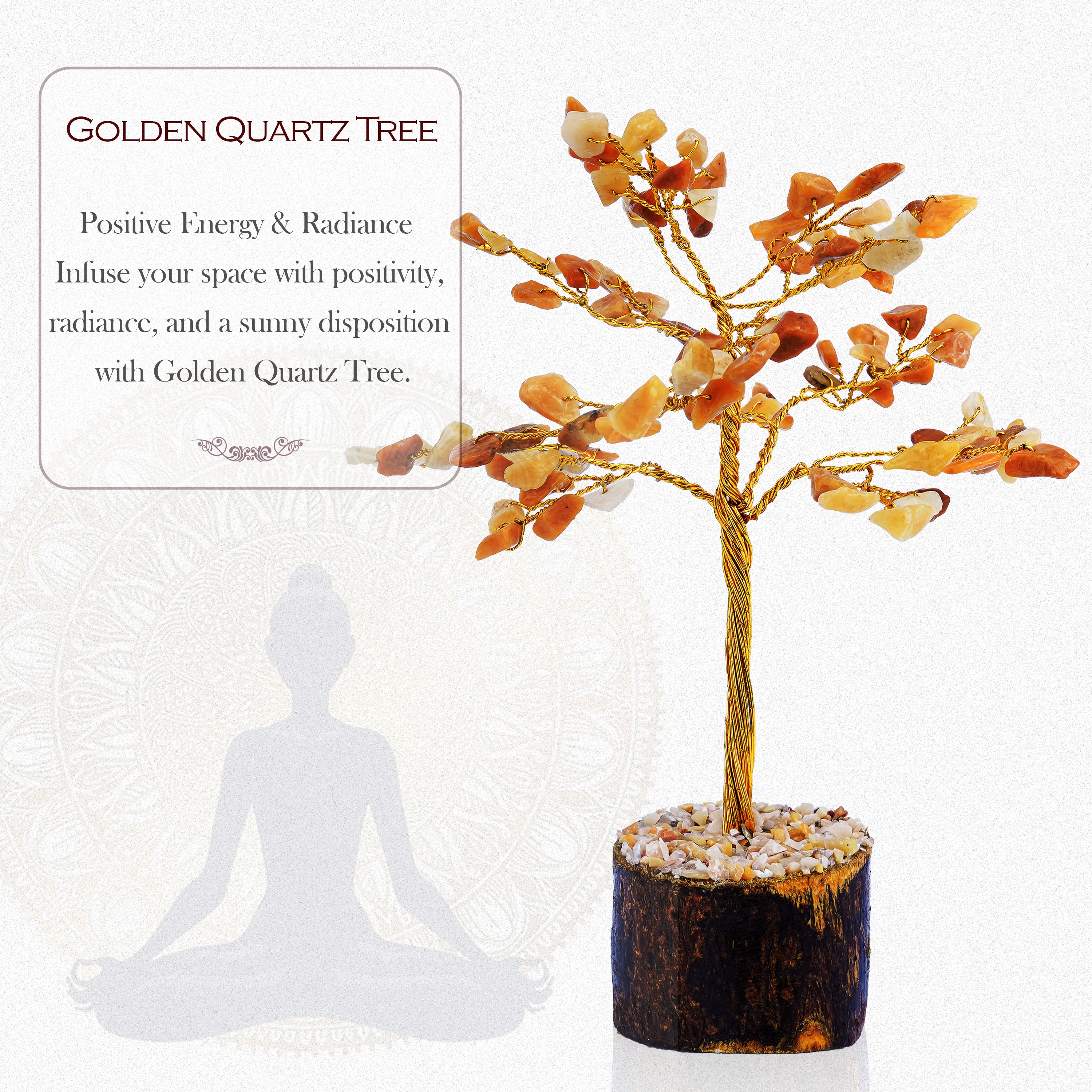 Small Golden Quartz Crystal Tree