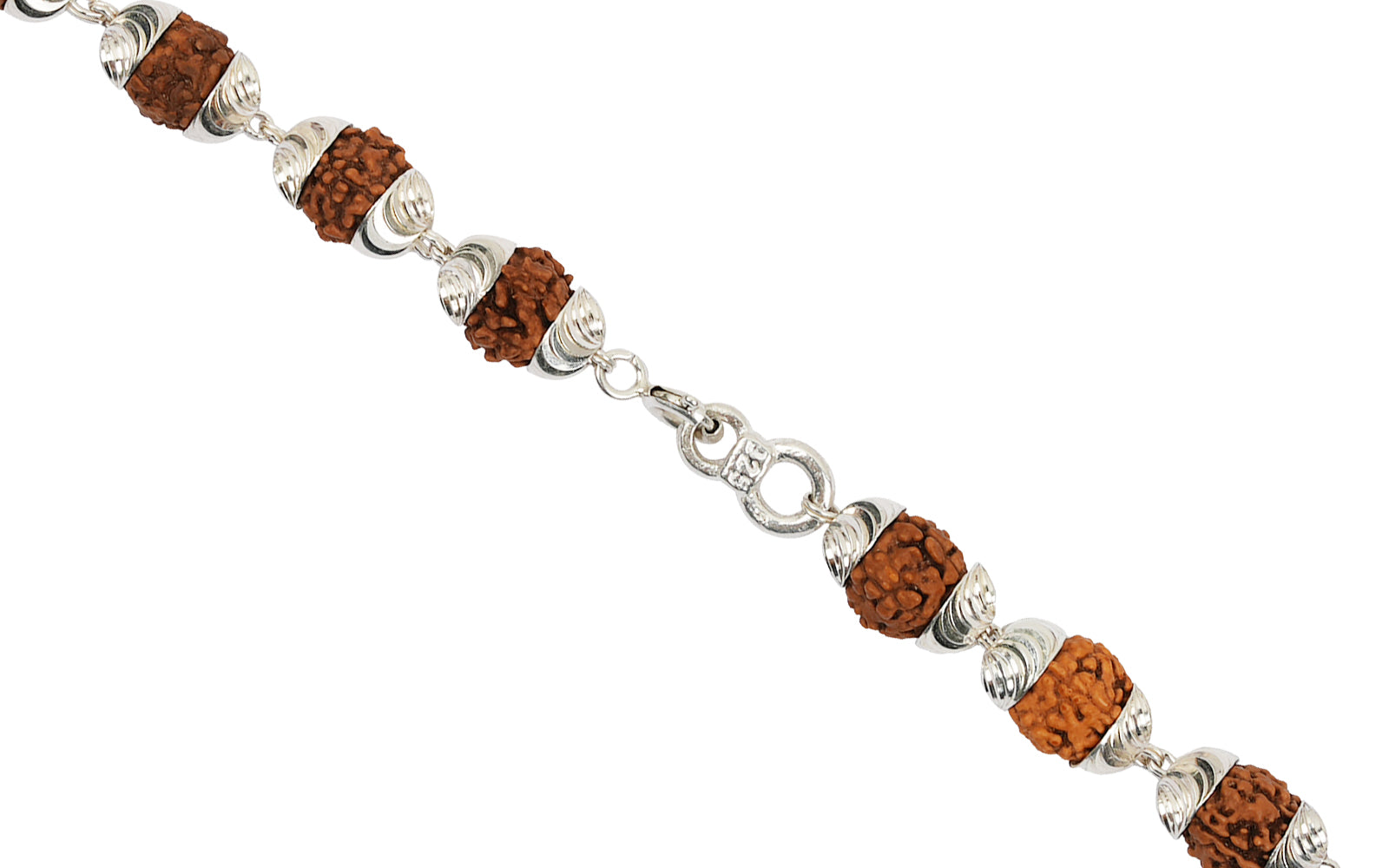 5 Mukhi Silver Rudraksha Mala