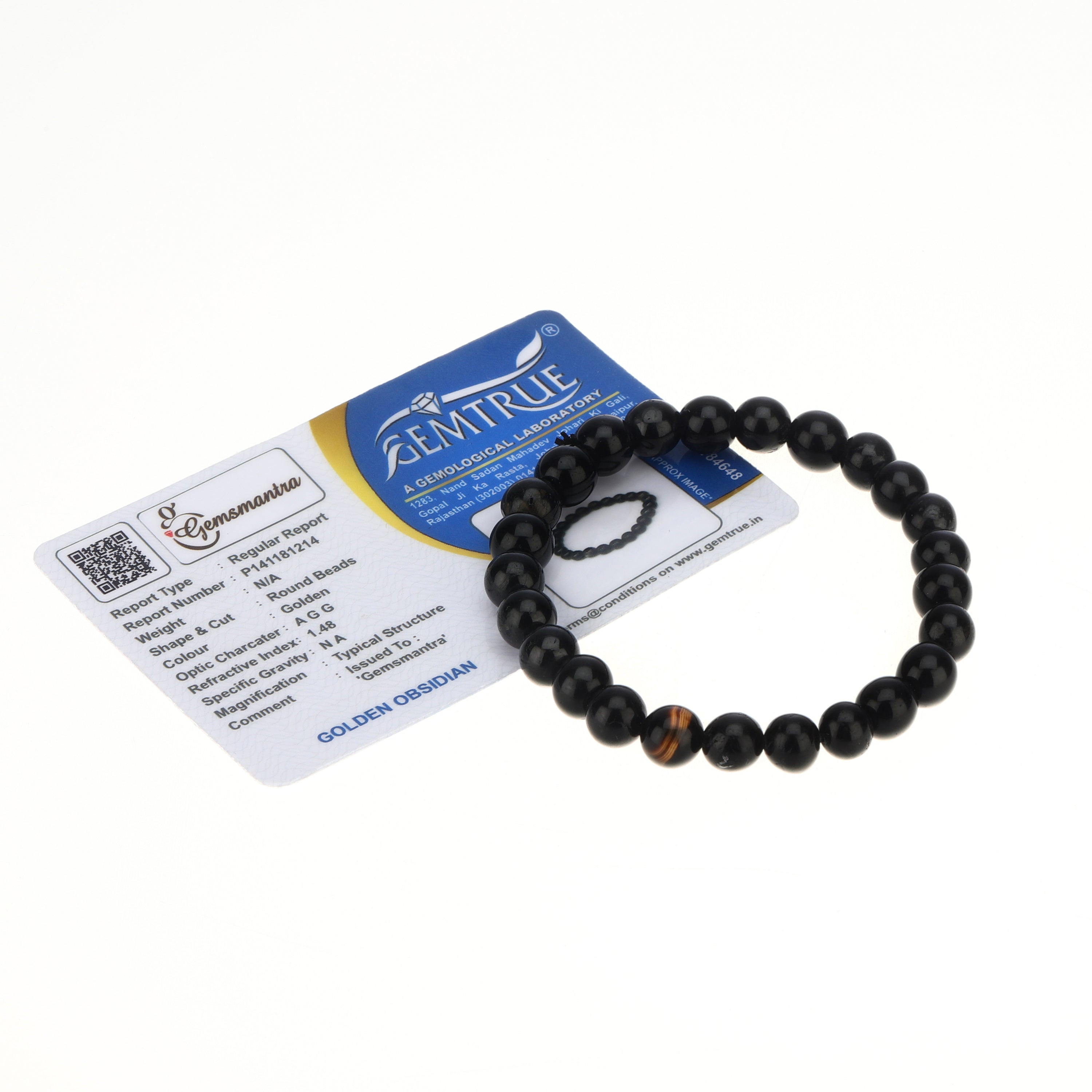 Black Obsidian Bracelet Crystal Beads Wholesale - seamido.com