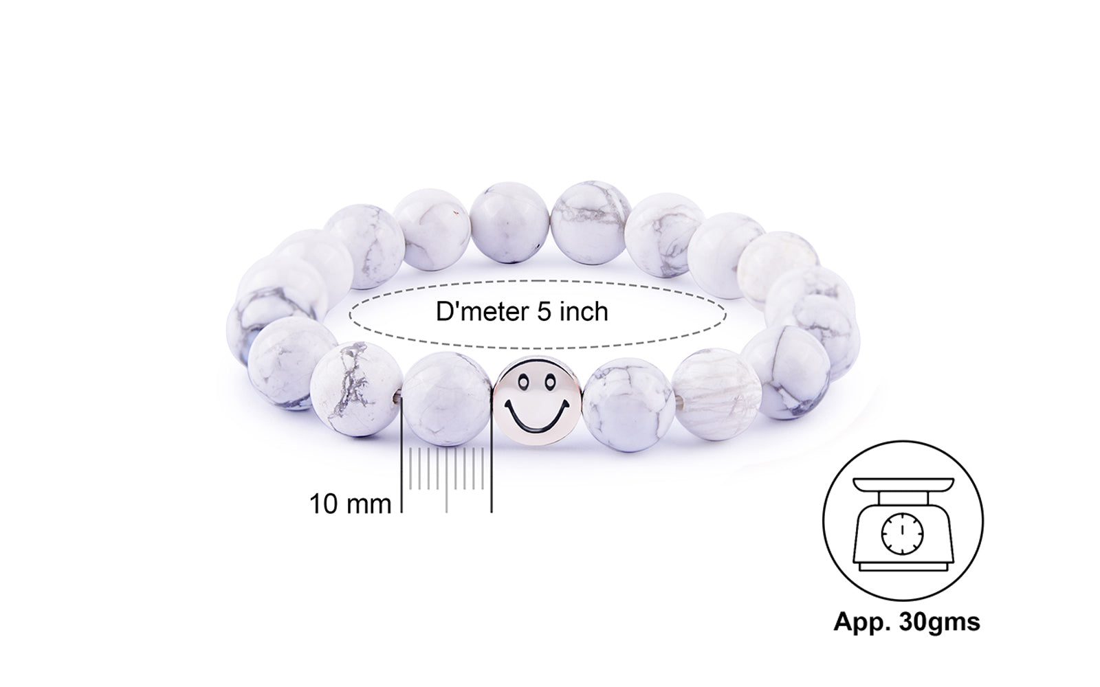 Smile Bracelet - Howlite