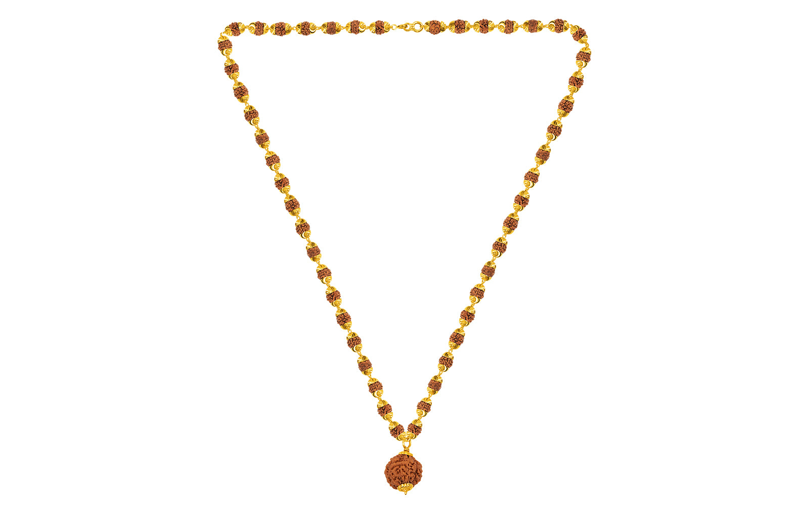 5 Mukhi Gold Rudraksha Mala