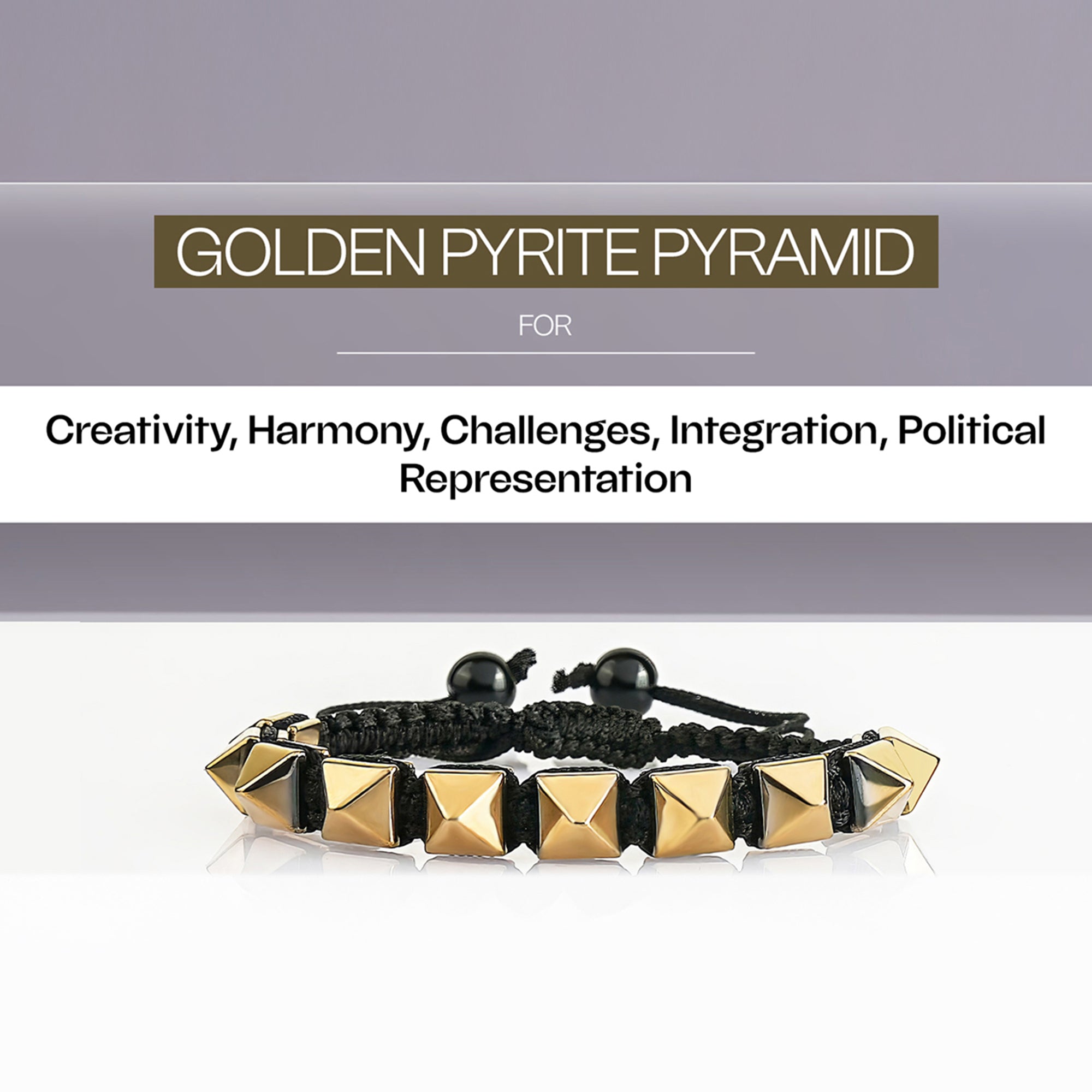 Golden Pyrite Pyramid Bracelet – Wealth & Protection