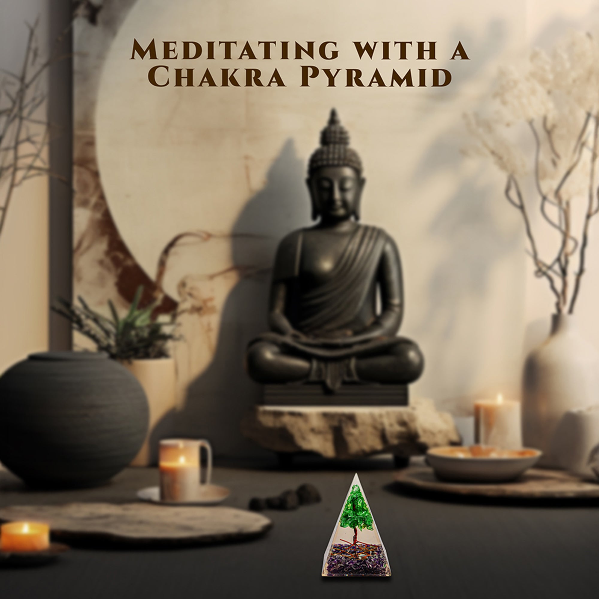 Amethyst with Tree Nubian Pyramid – for Vastu