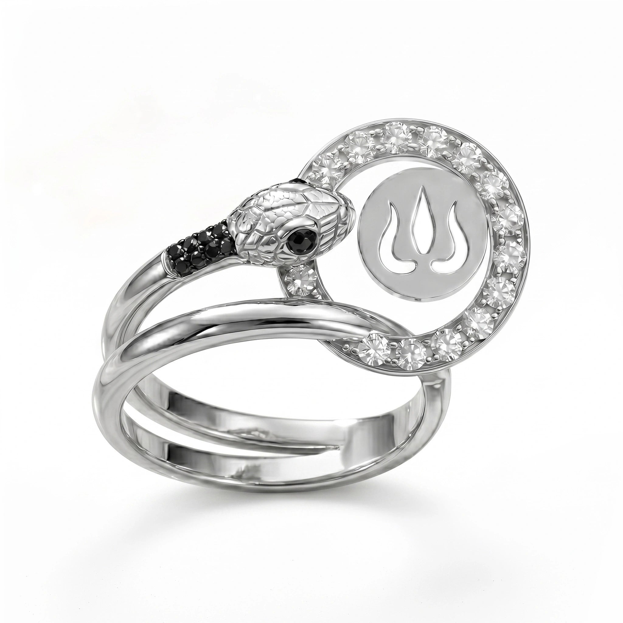 Om Halo Silver Ring