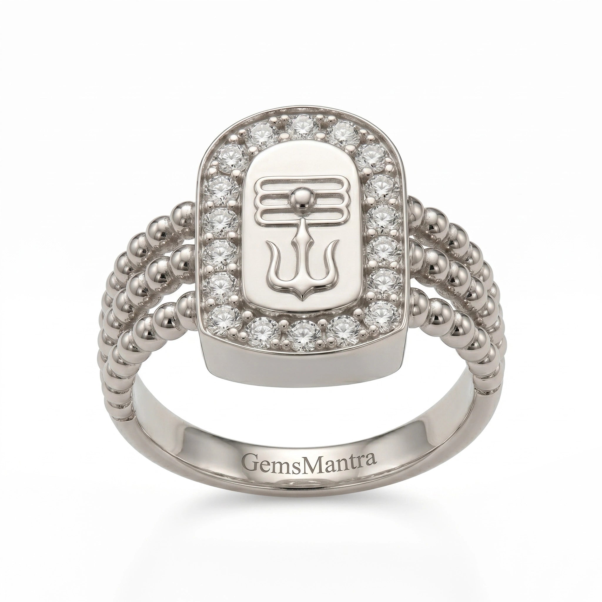Shivling silver ring