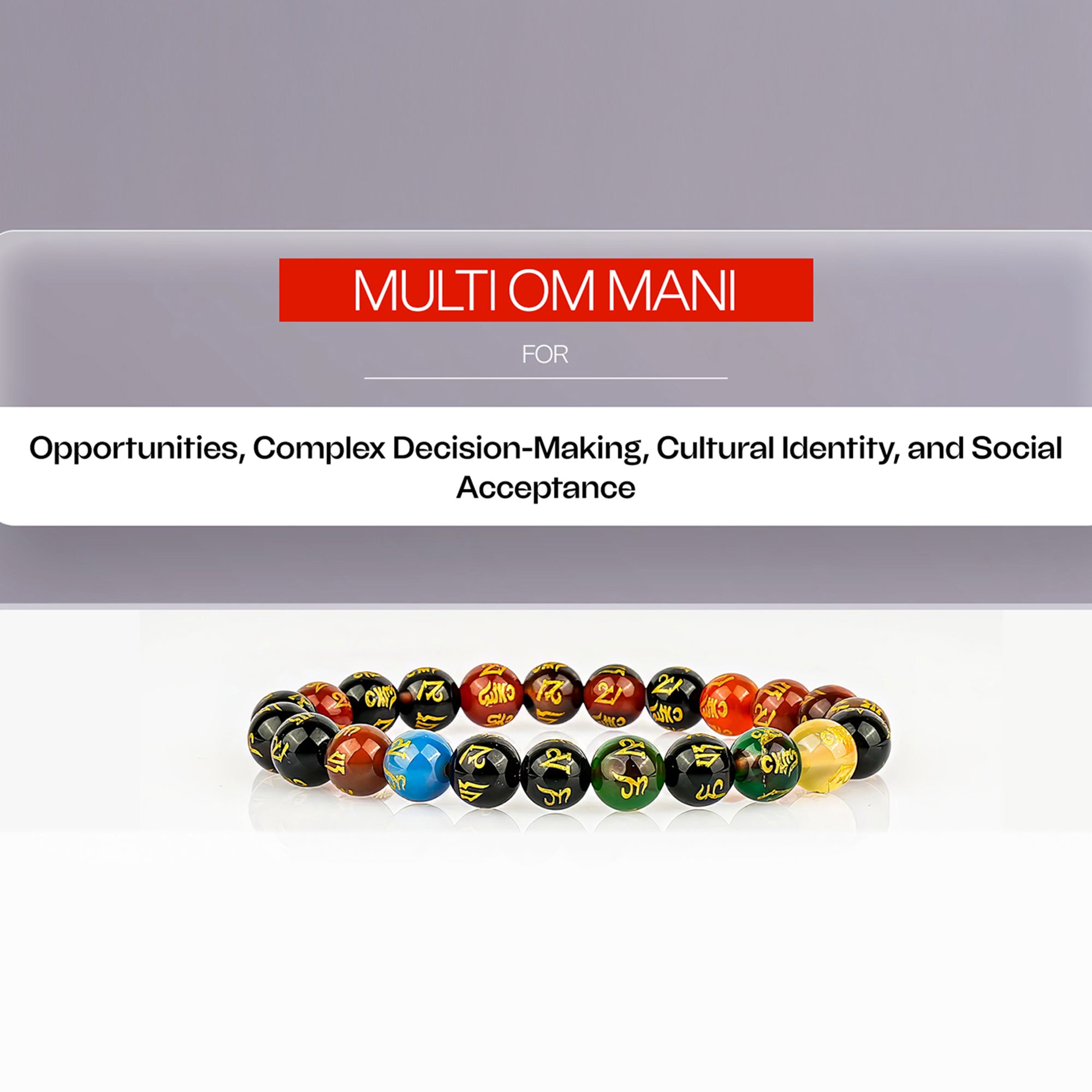 Multi Om Mani Bracelet – Protection & Positive Energy