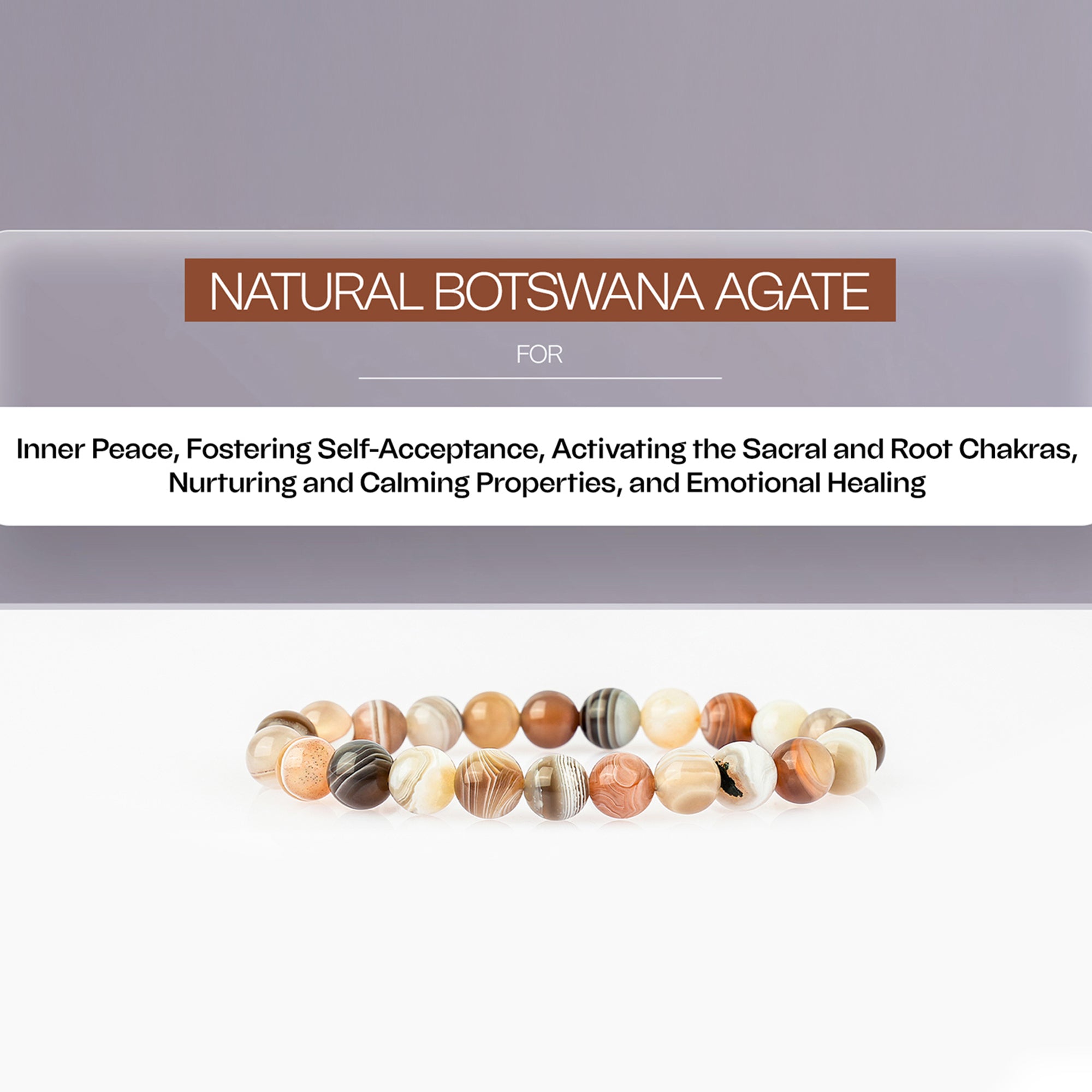 Botswana Agate Bracelet – Emotional Balance & Comfort