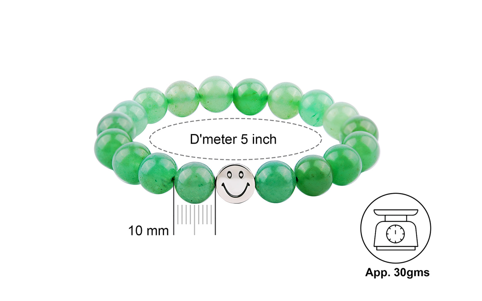 Smile Bracelet  Green Aventurine