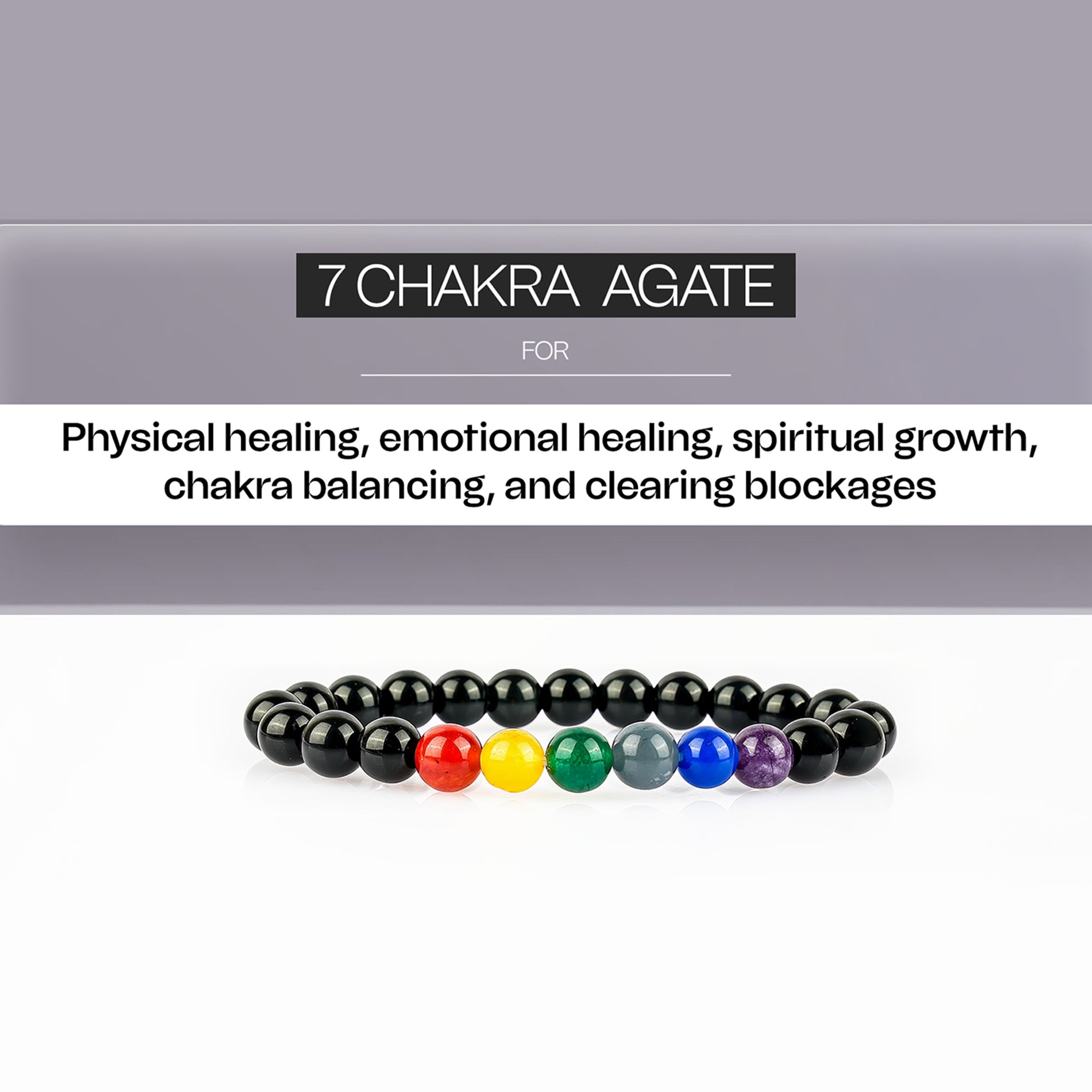 7 Chakra Agate Bracelet – Align & Balance