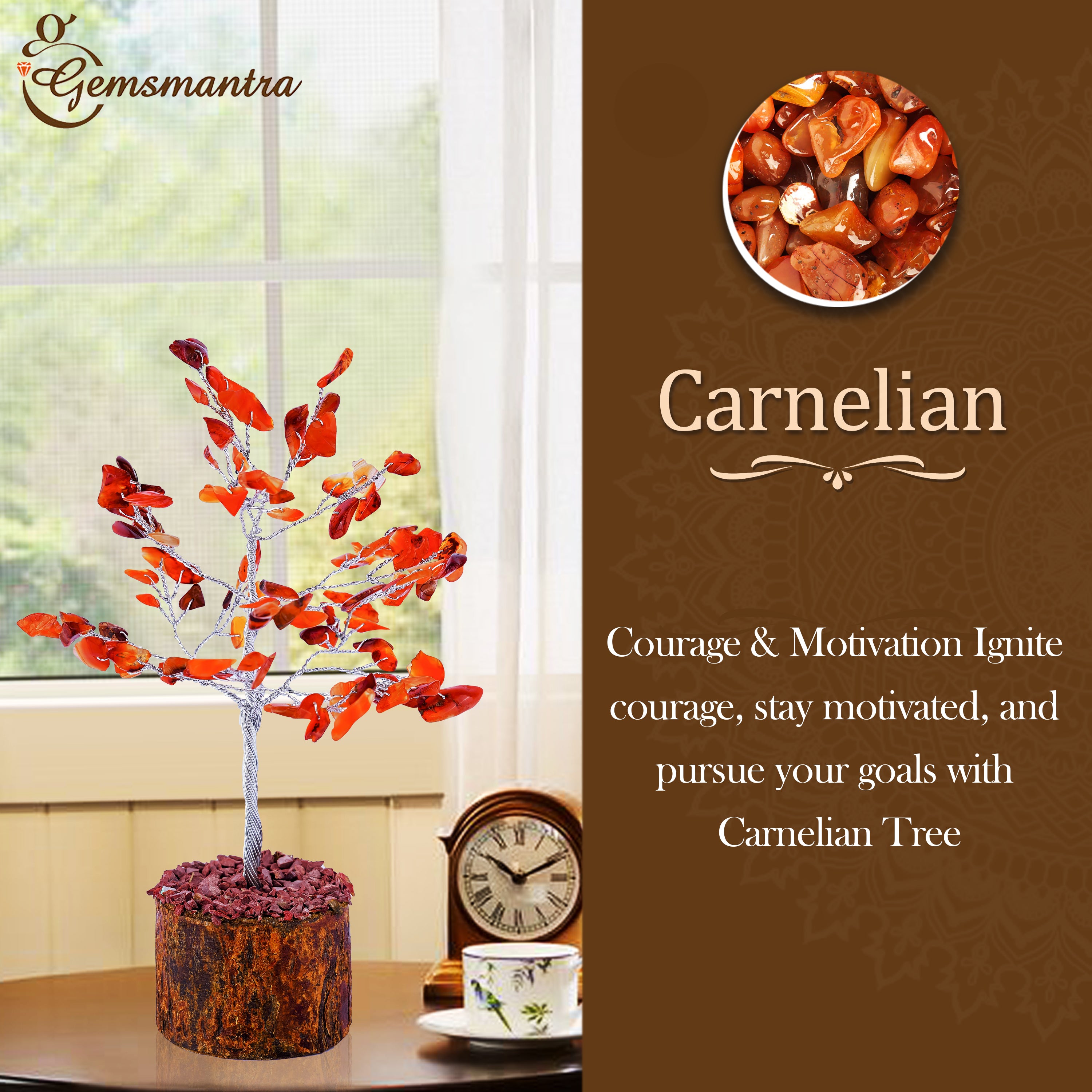 Small Carnelian Crystal Tree