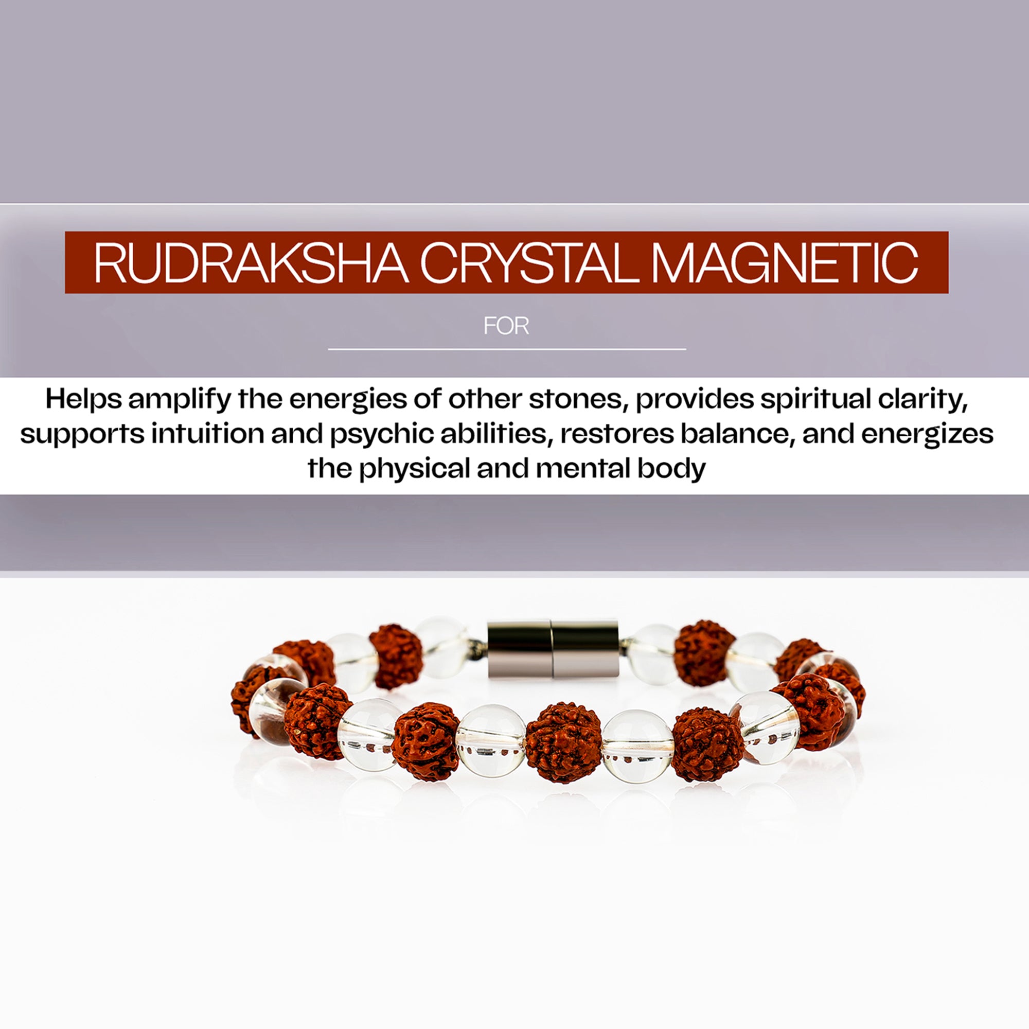 Original Rudraksha Crystal Magnetic Bracelet