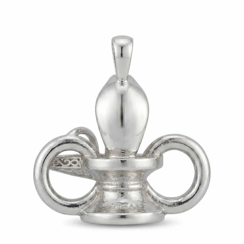 Divine Shivling Blue Stone Pendant (925 Silver)