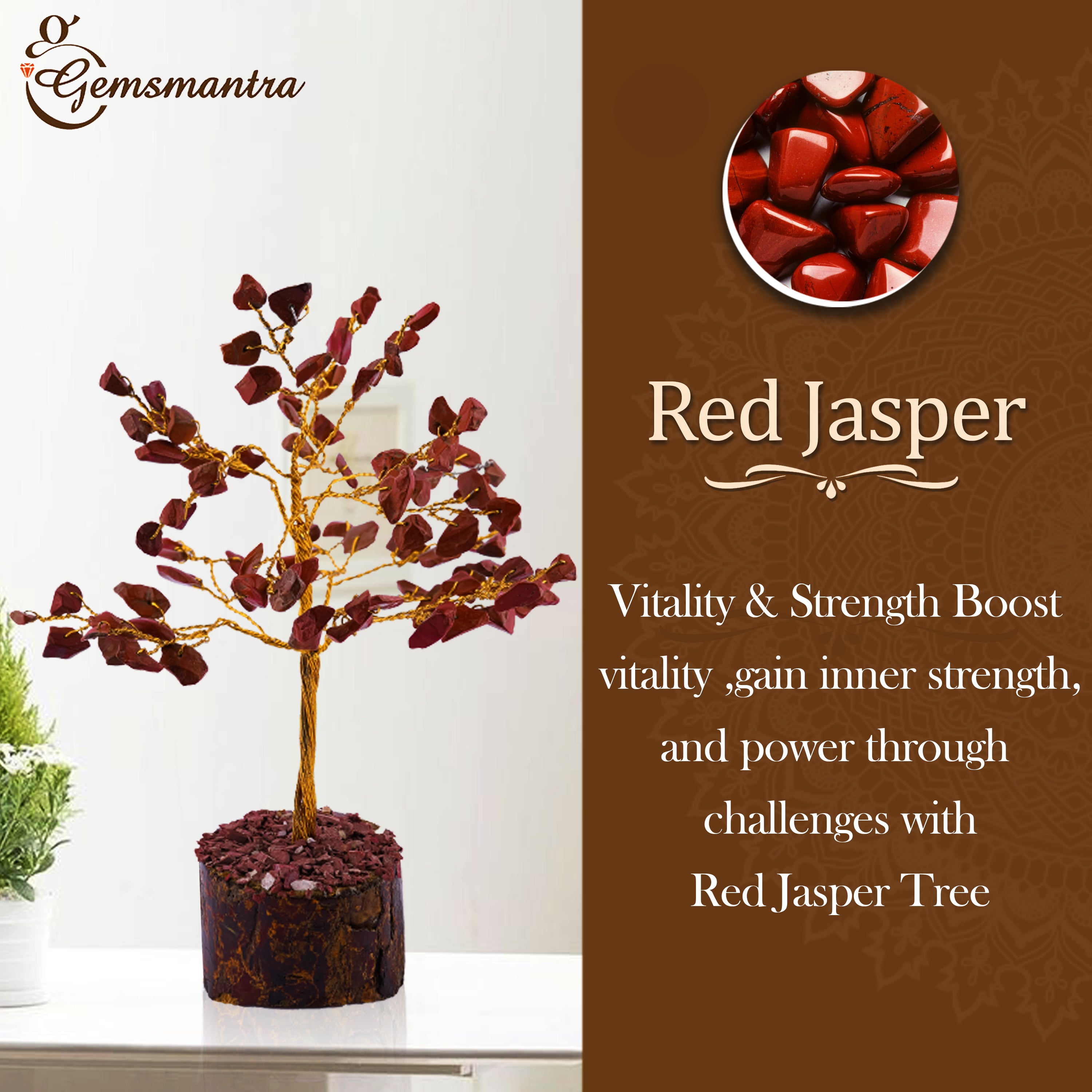 Small Red Jasper Crystal Tree