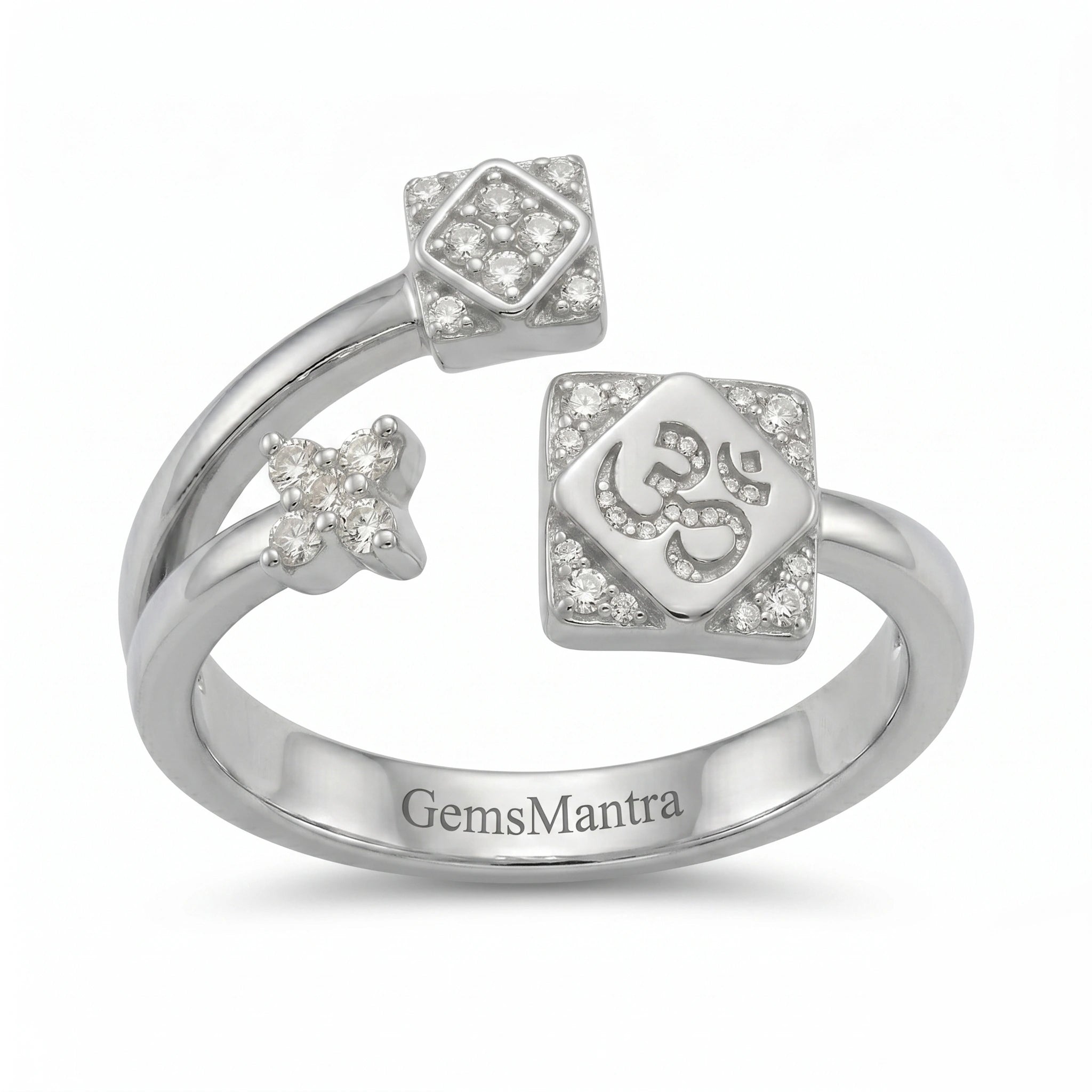 Om silver ring