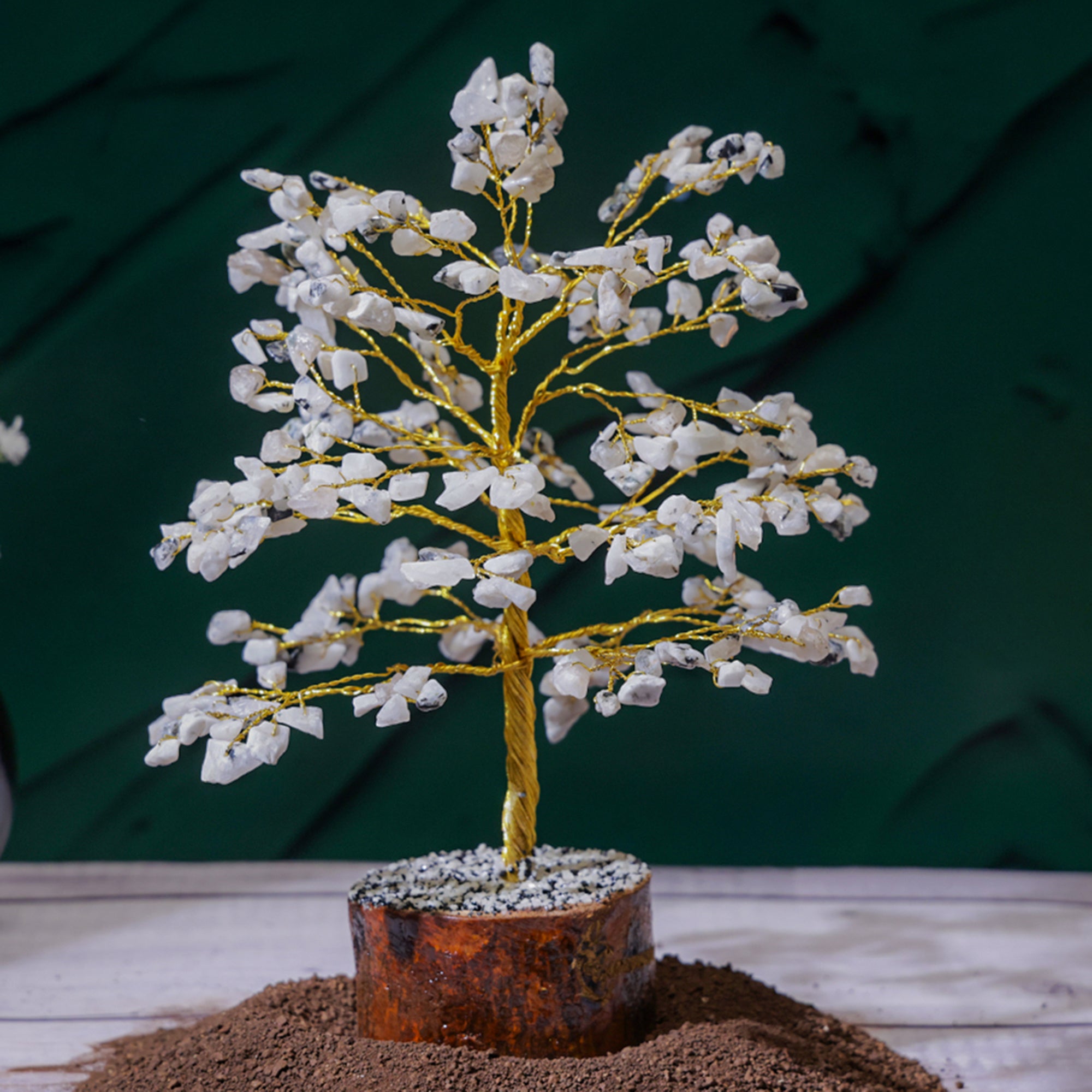 Rainbow Moonstone Crystal Tree – Large, for Vastu