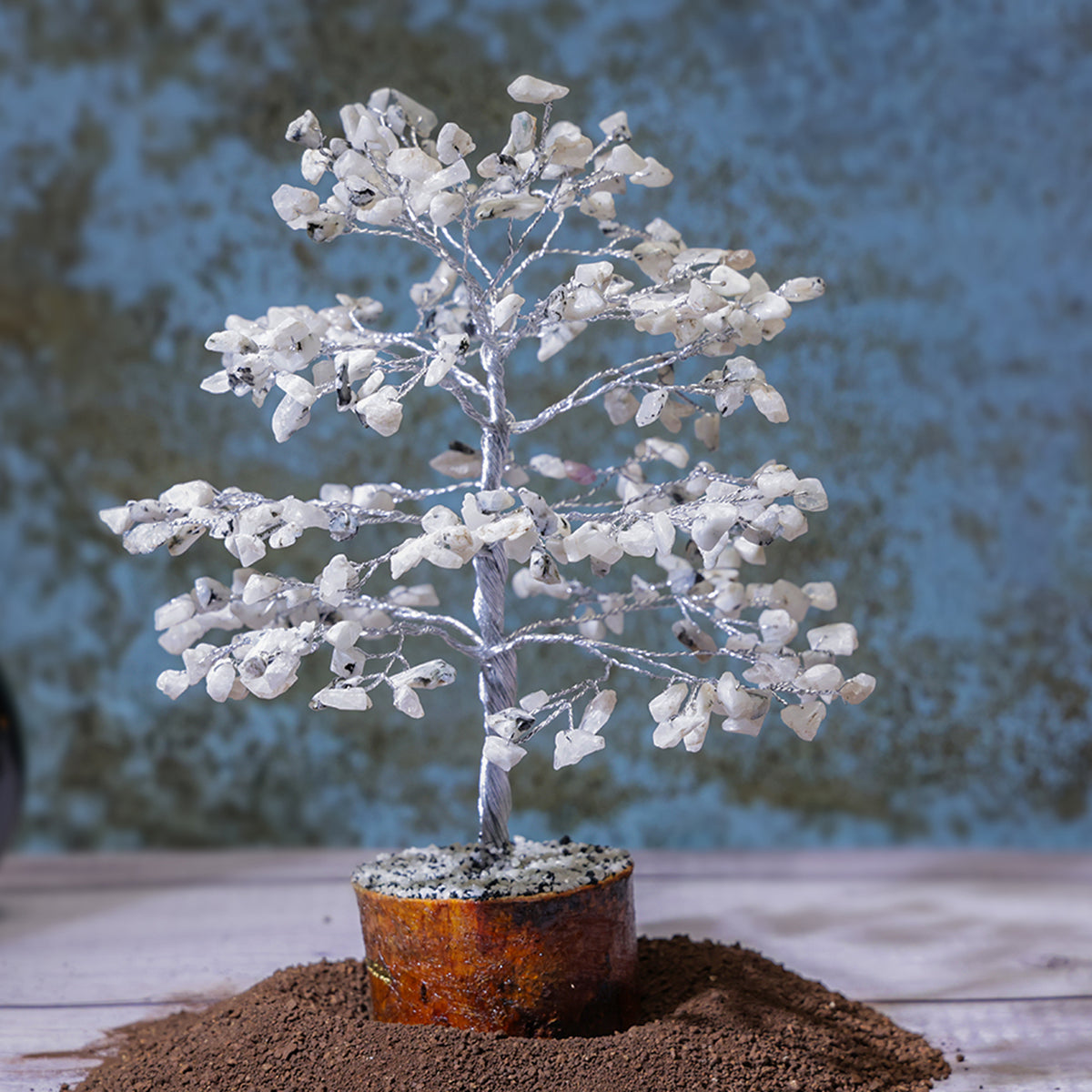 Rainbow Moonstone Crystal Tree – Large, for Vastu – view 4