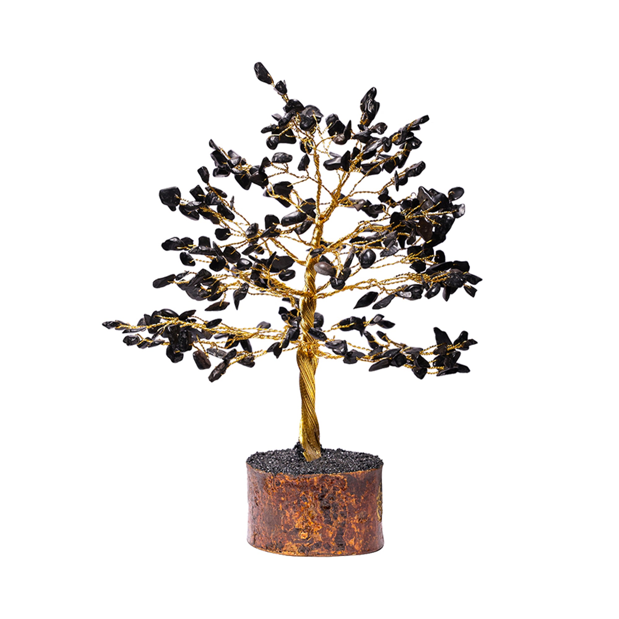 Black Agate Crystal Tree – Large, for Vastu
