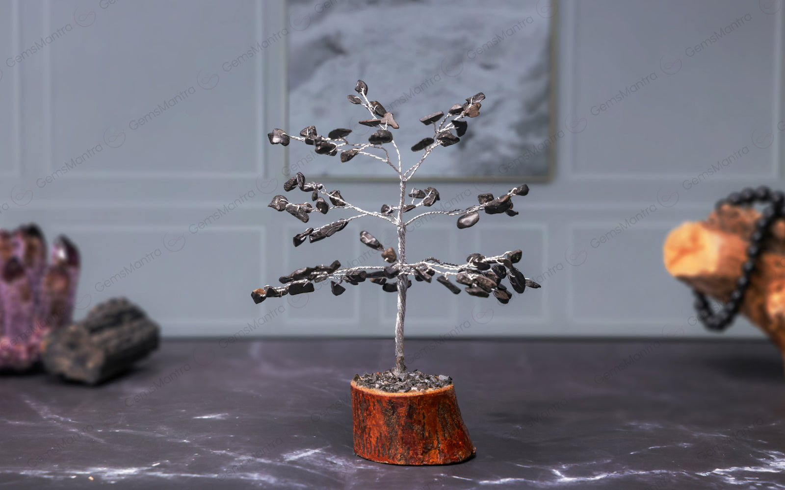 Small Black Agate Crystal Tree