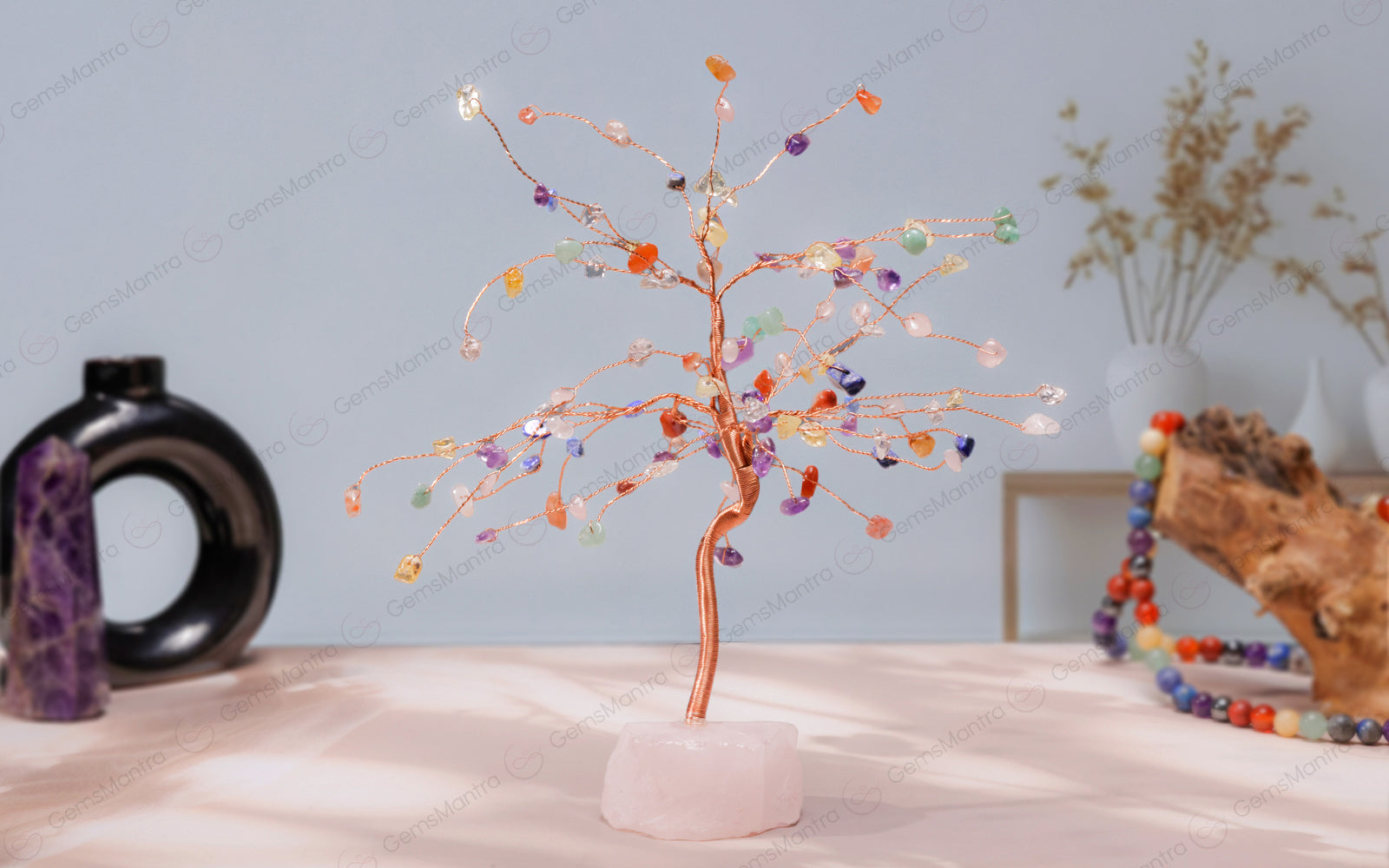 Amethyst With Agate Plate Large Tree
