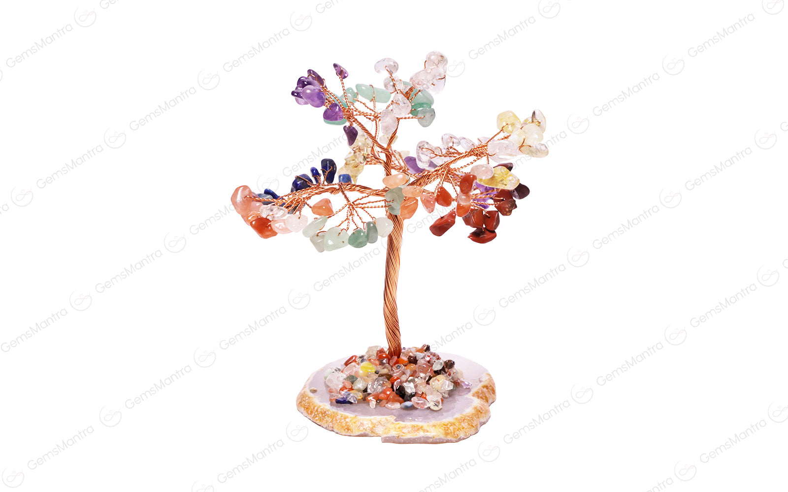 7 Chakra With Agate Plate Tree