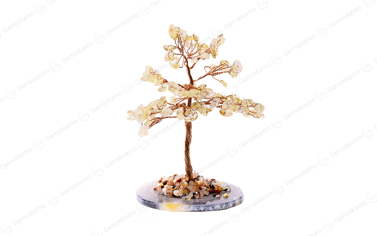 Citrine crystal Tree With Agate Plate Base