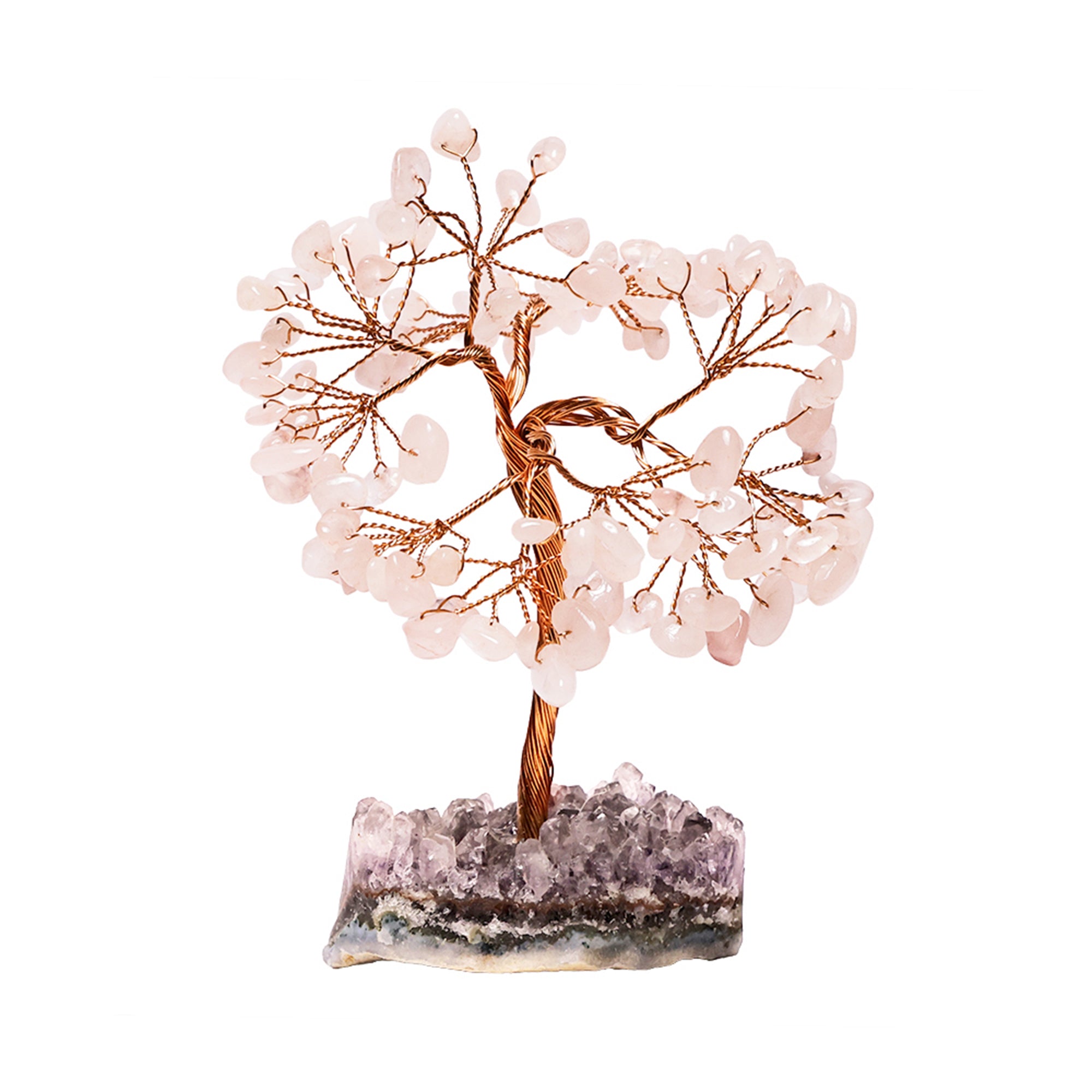 Rose Quartz with Amethyst Cluster Tree – for Vastu