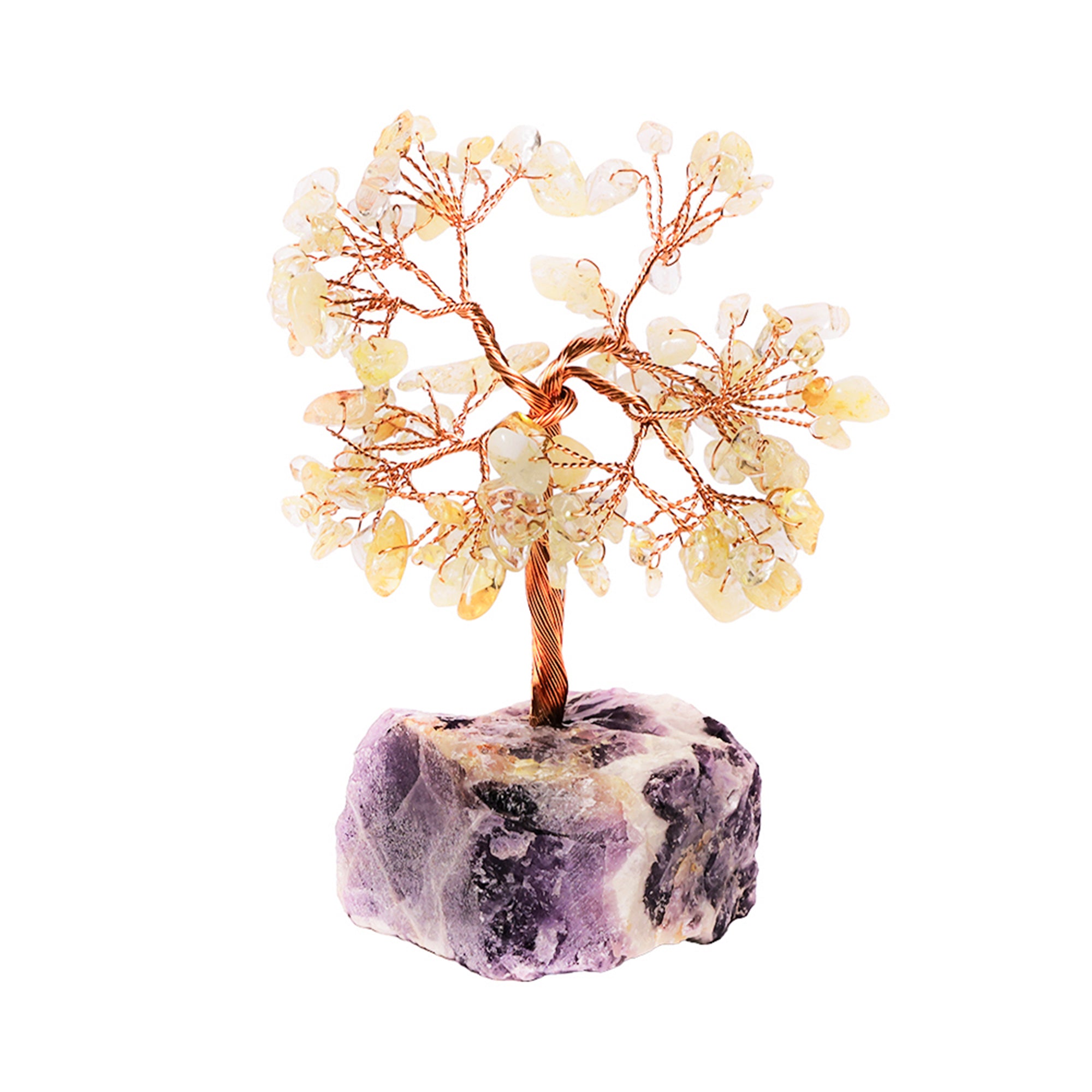 Citrine with Amethyst Cluster Tree – for Vastu