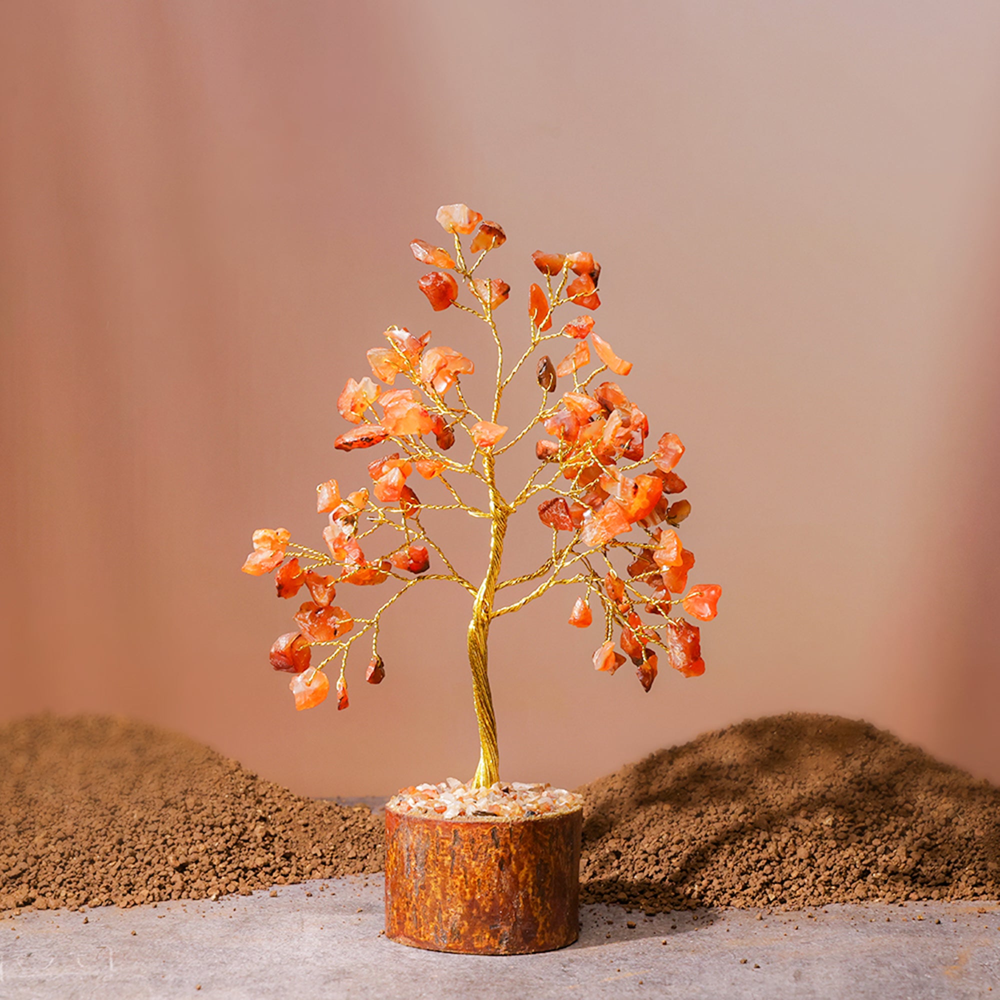 Carnelian Crystal Tree – Small, for Vastu