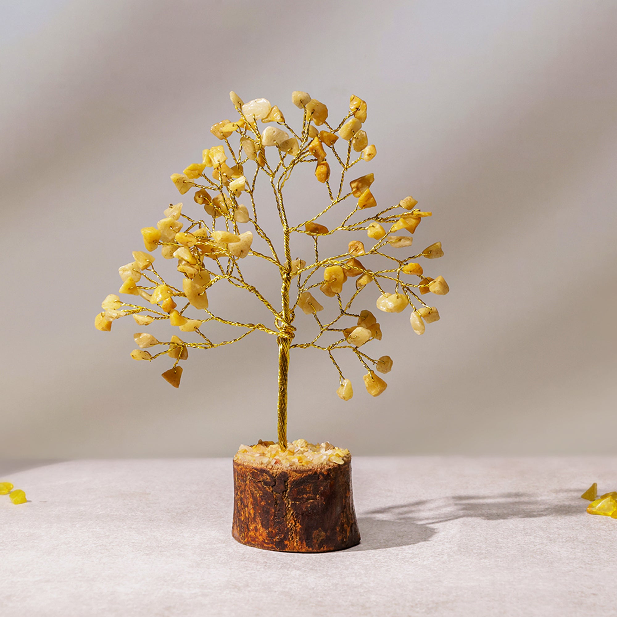Golden Quartz Crystal Tree – Small, for Vastu