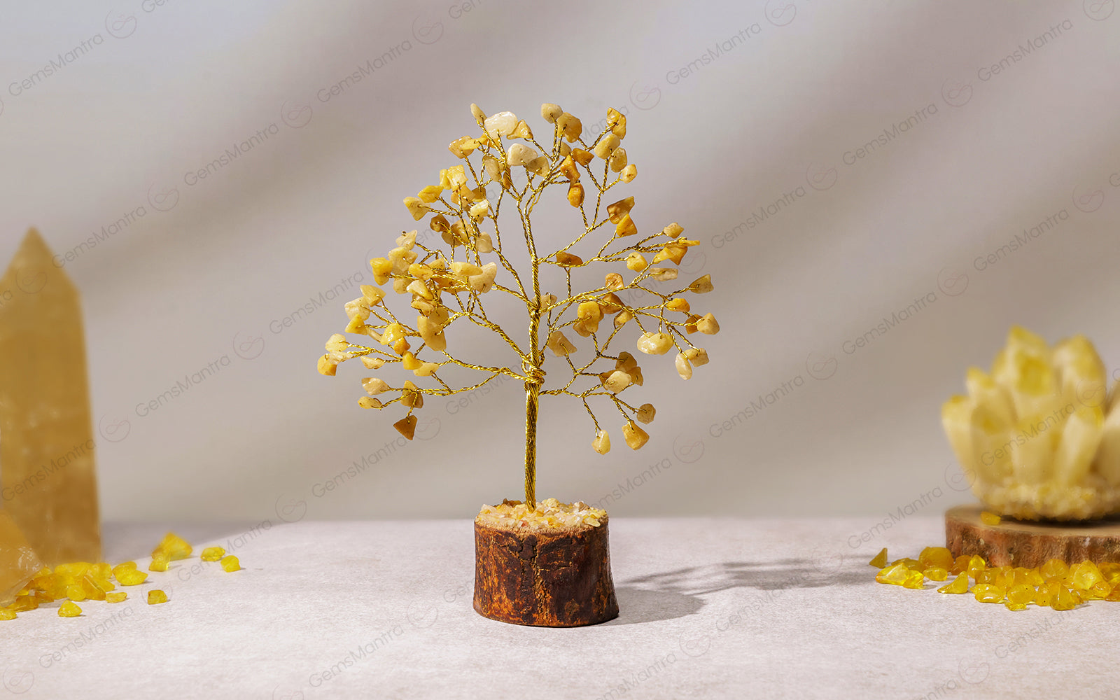 Small Golden Quartz Crystal Tree