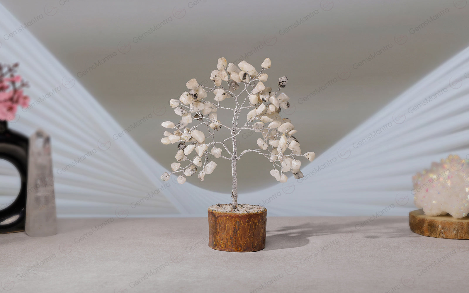 Small Rainbow Moonstone Crystal Tree