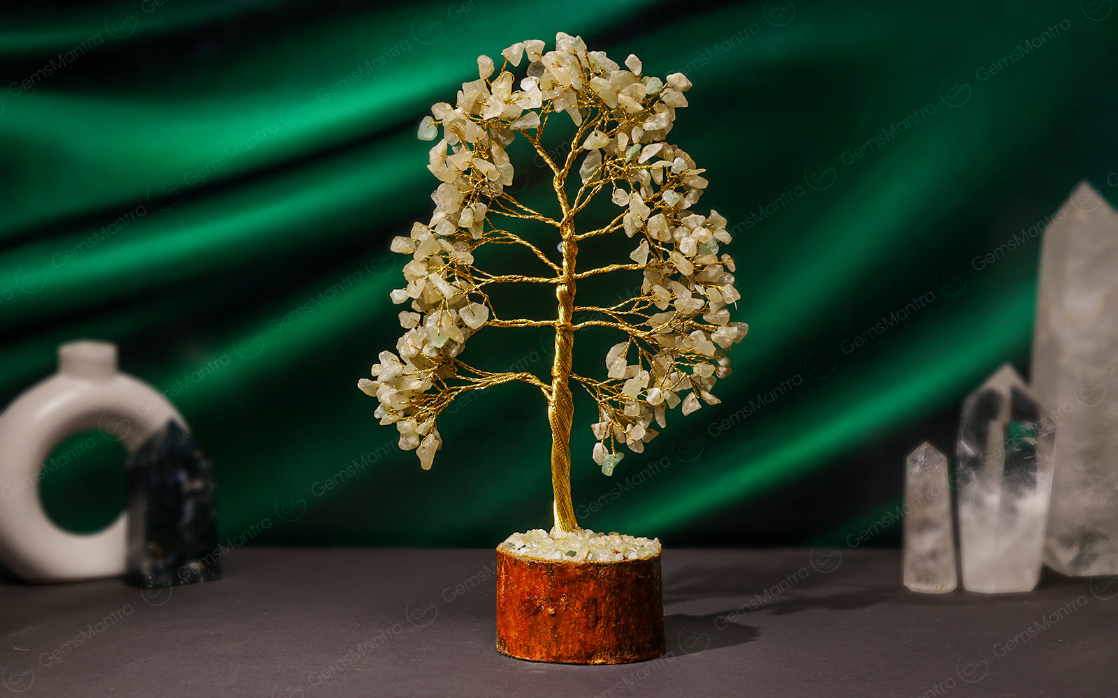 Large Green aventurine Crystal Tree