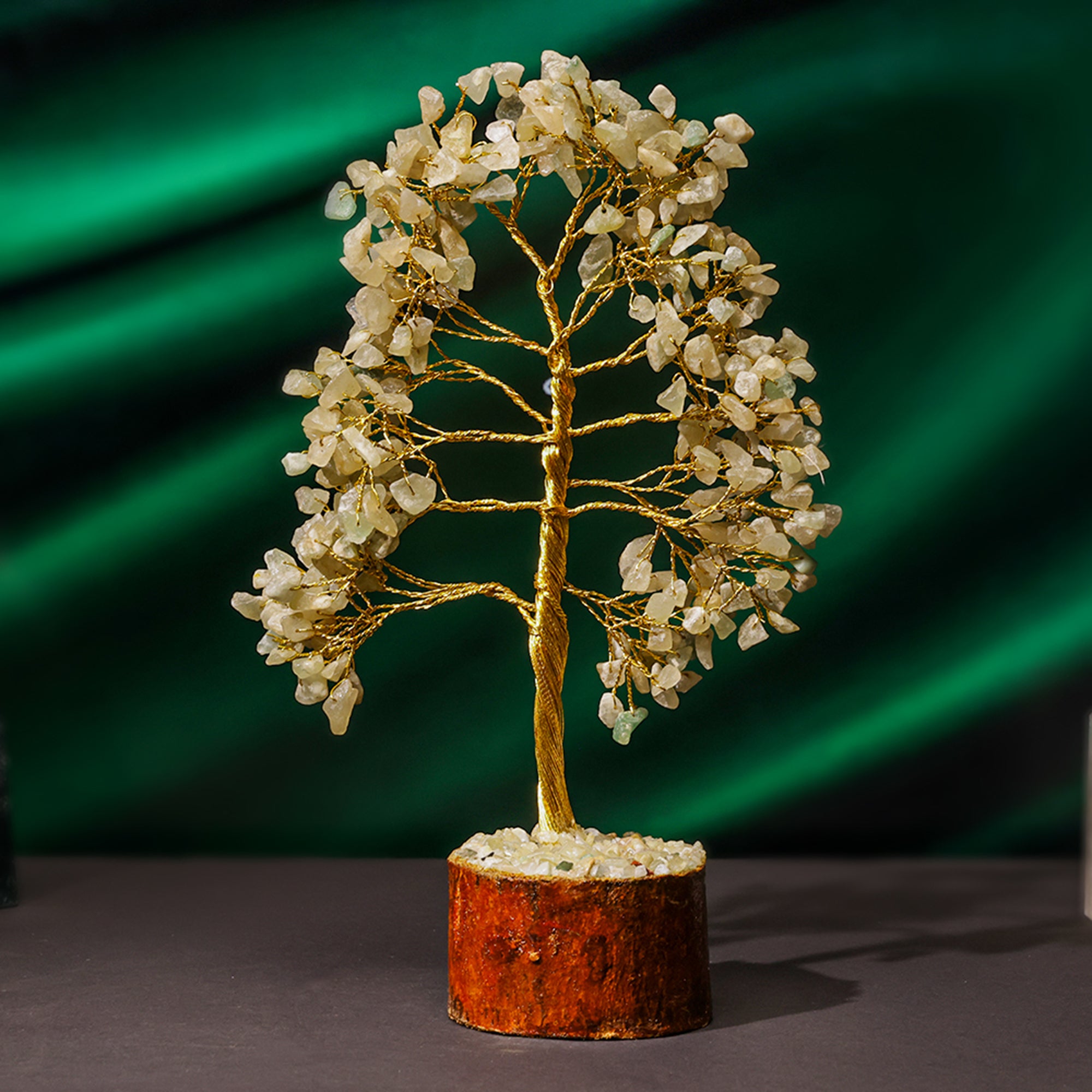 Green Aventurine Crystal Tree – Large, for Vastu