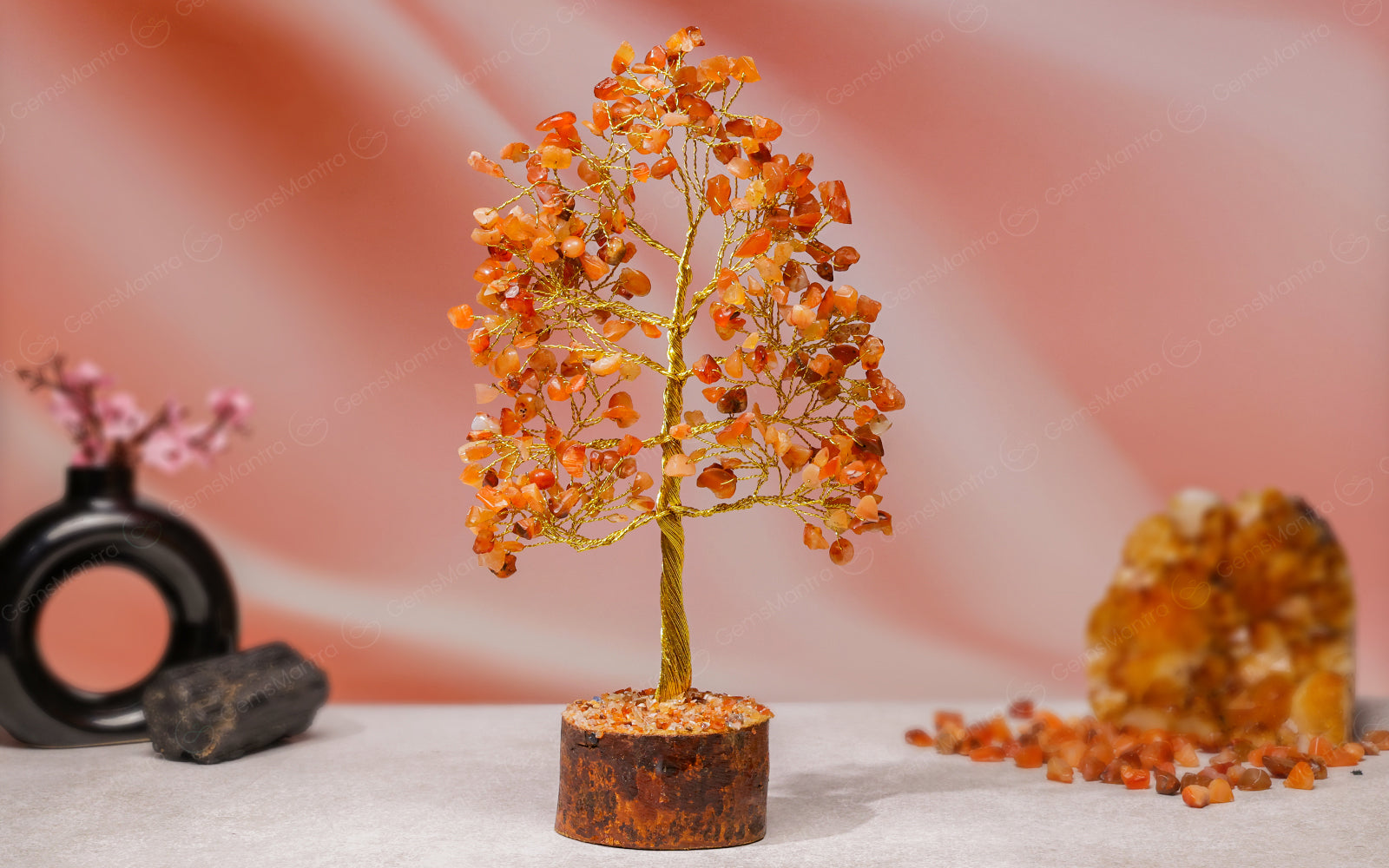 Large Carnelian Crystal Tree