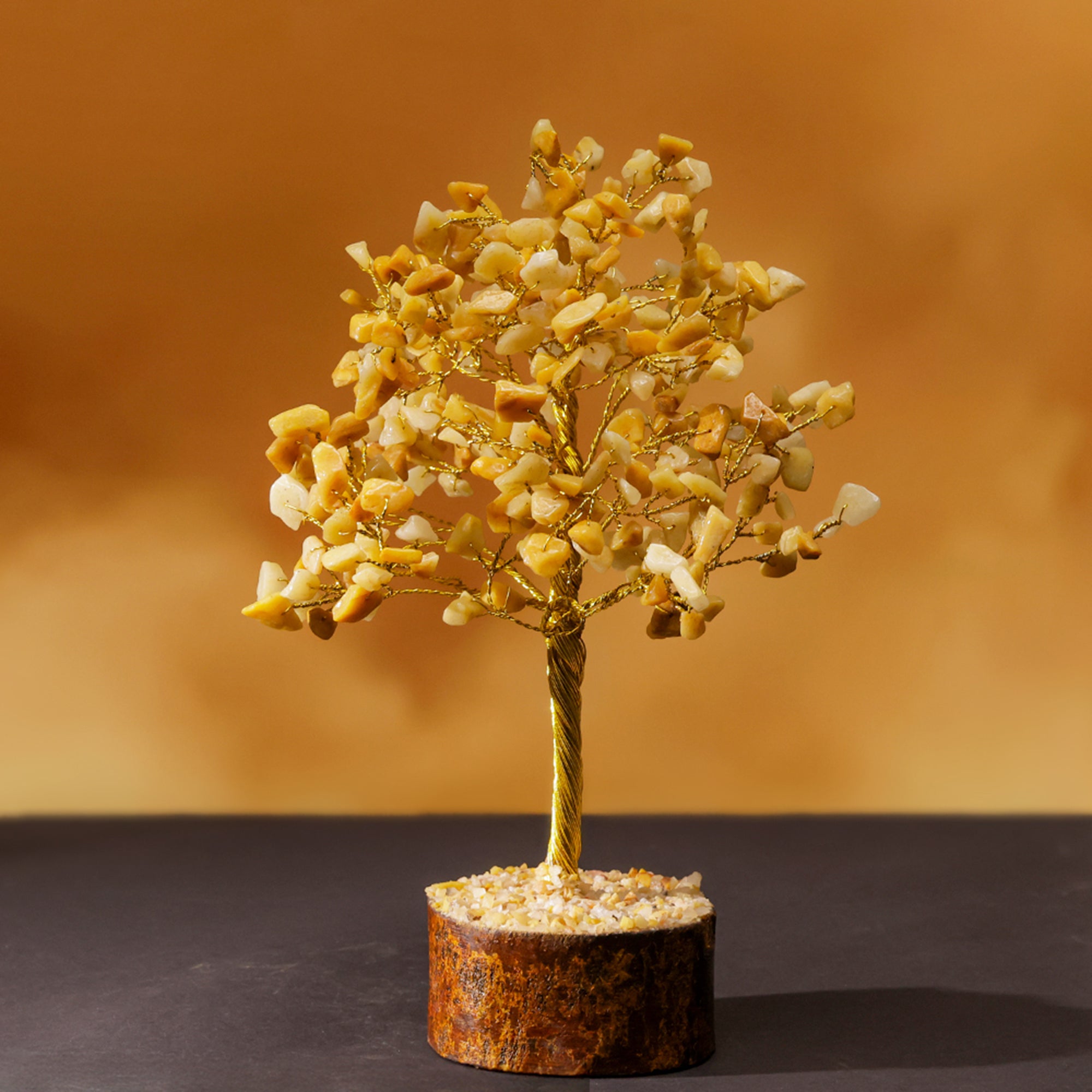 Golden Quartz Crystal Tree – Large, for Vastu