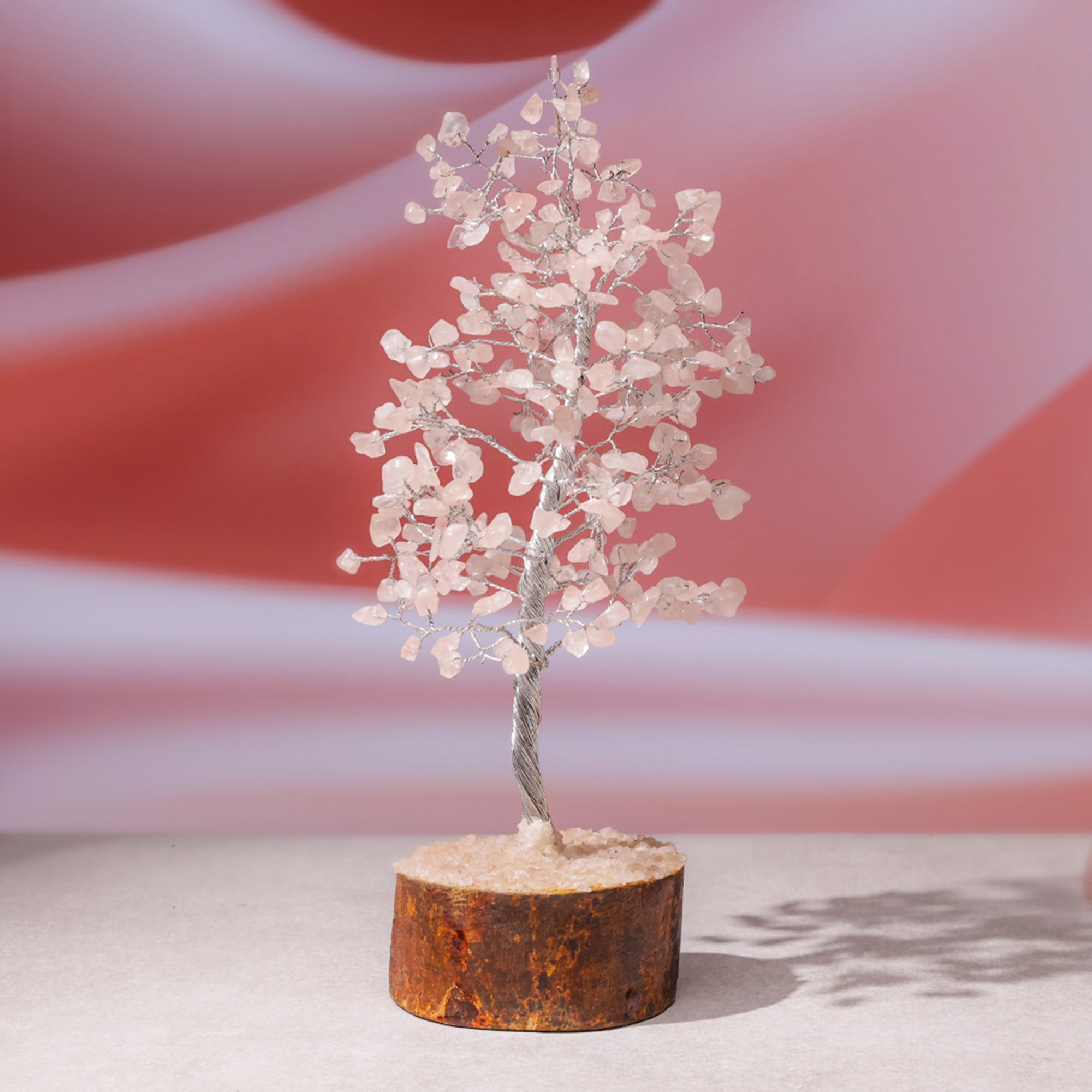 Rose Quartz Crystal Tree – Large, for Vastu