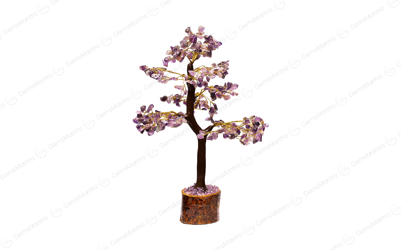 Wooden Amethyst Crystal Tree